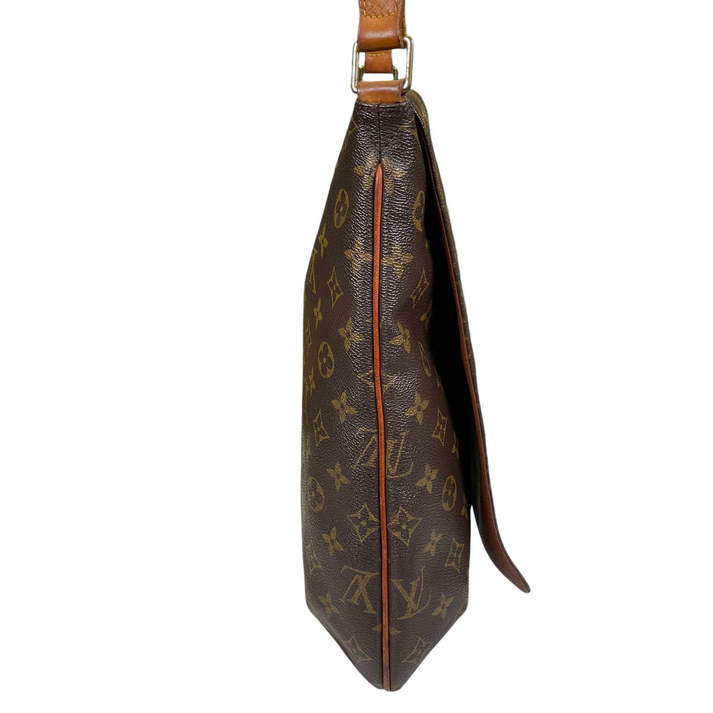 Louis Vuitton Musette Monogram Brown Single Flap 2 Way Crossbody Purse