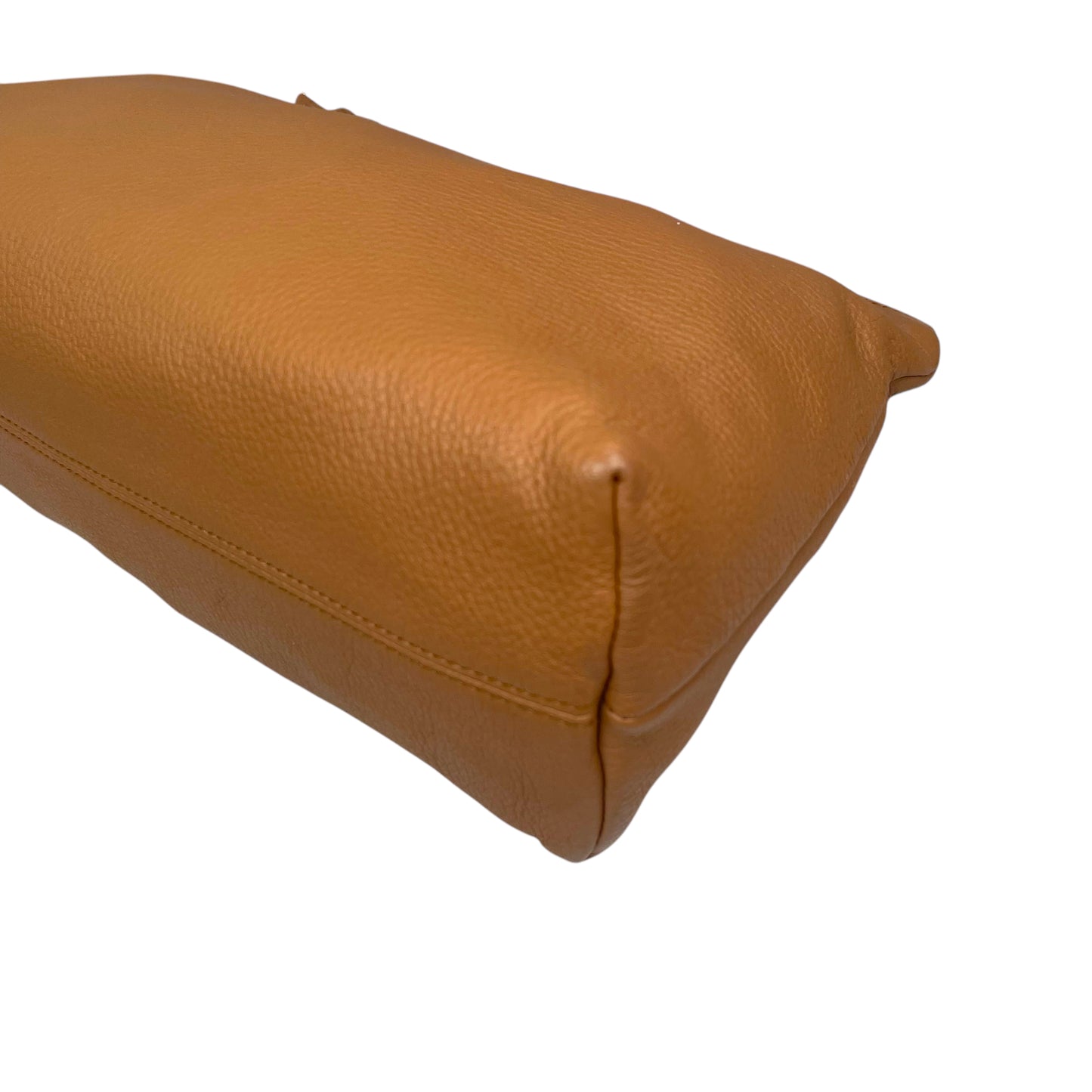 Bottega Veneta Leather Toiletry Bag Tan Pebbled Cosmetic Poouch Medium Clutch