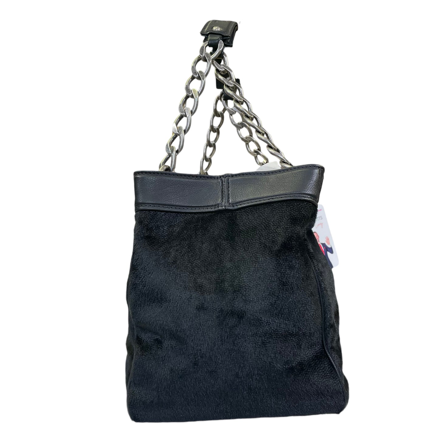 Chanel CC Timeless Faux Fur Leather Large Bushed Nickel Chain Boxxy Tote