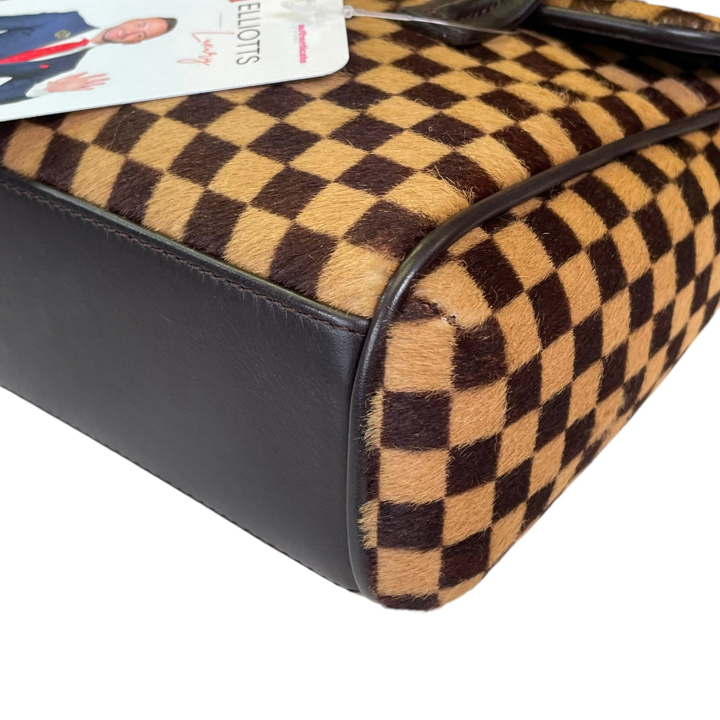 Louis Vuitton Damier Sauvage Pony Hair Lion Small Snap Flap Purse Top Handle
