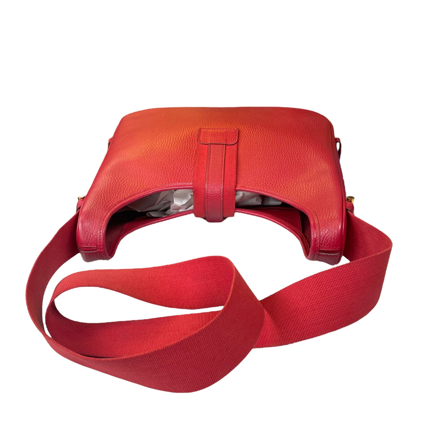 Hermes Tsako 3 Way Crossbody Red Ardennes Leather GHW Shoulder Purse