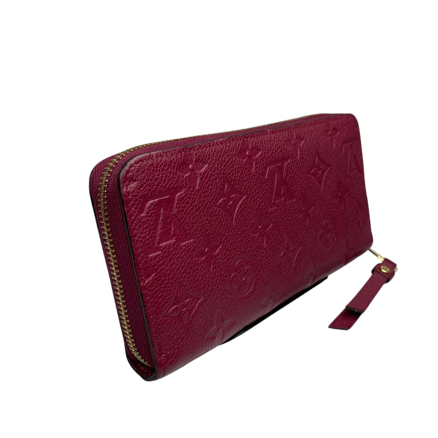 Louis Vuitton Empreinte Leather Bordeaux Zip Around Gold Zip Around Long Wallet