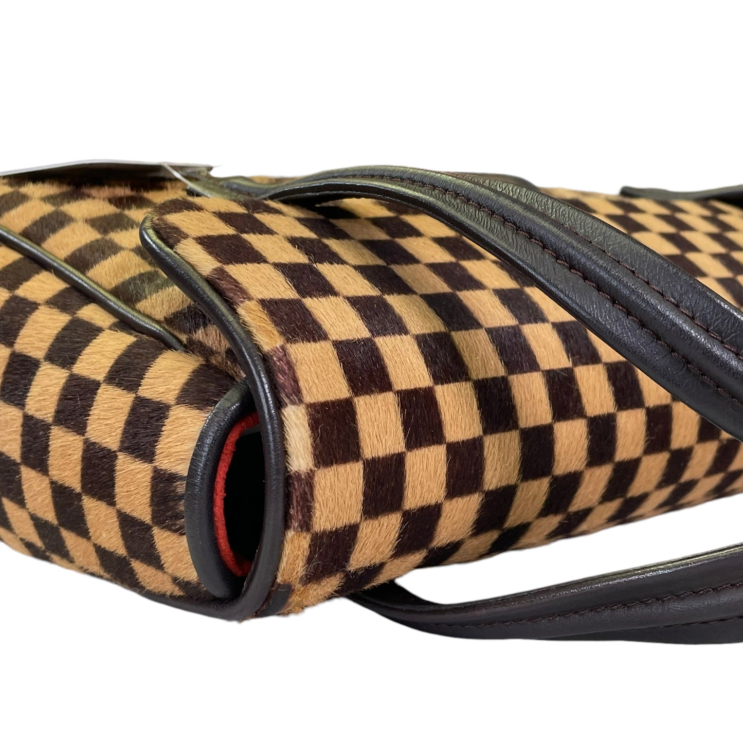 Louis Vuitton Damier Sauvage Pony Hair Lion Small Snap Flap Purse Top Handle
