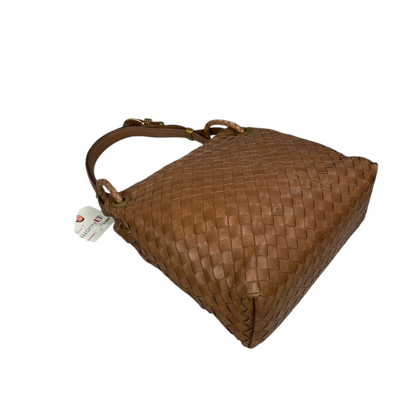 Bottega Veneta Intrecciato Nappa Light Brown Leather Clutch Small Shoulder Purse