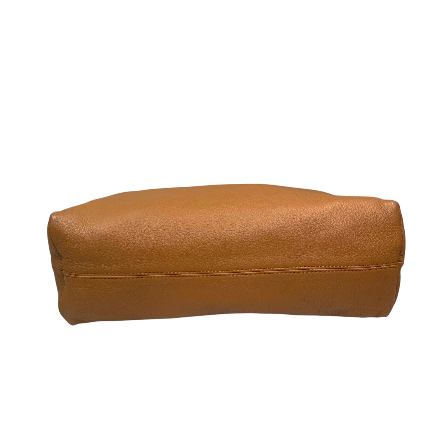 Bottega Veneta Leather Toiletry Bag Tan Pebbled Cosmetic Poouch Medium Clutch