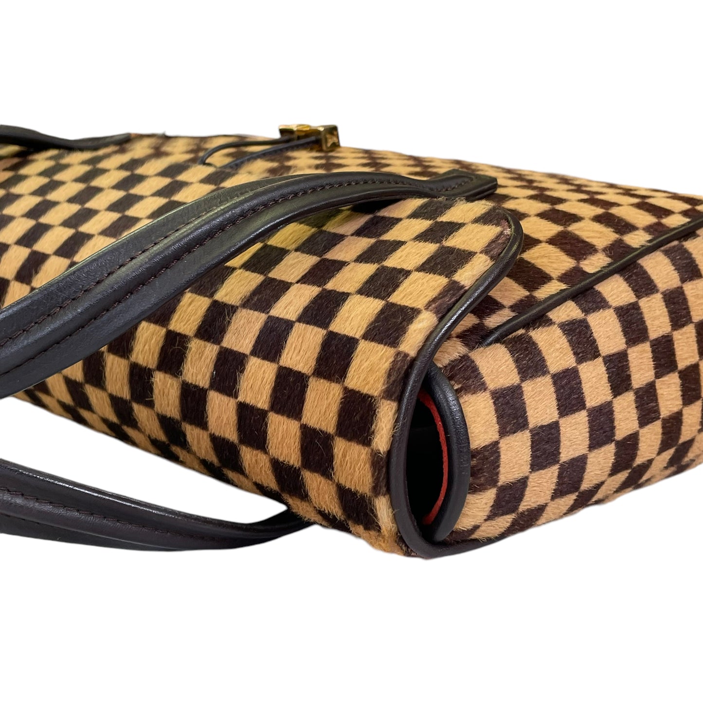 Louis Vuitton Damier Sauvage Pony Hair Lion Small Snap Flap Purse Top Handle