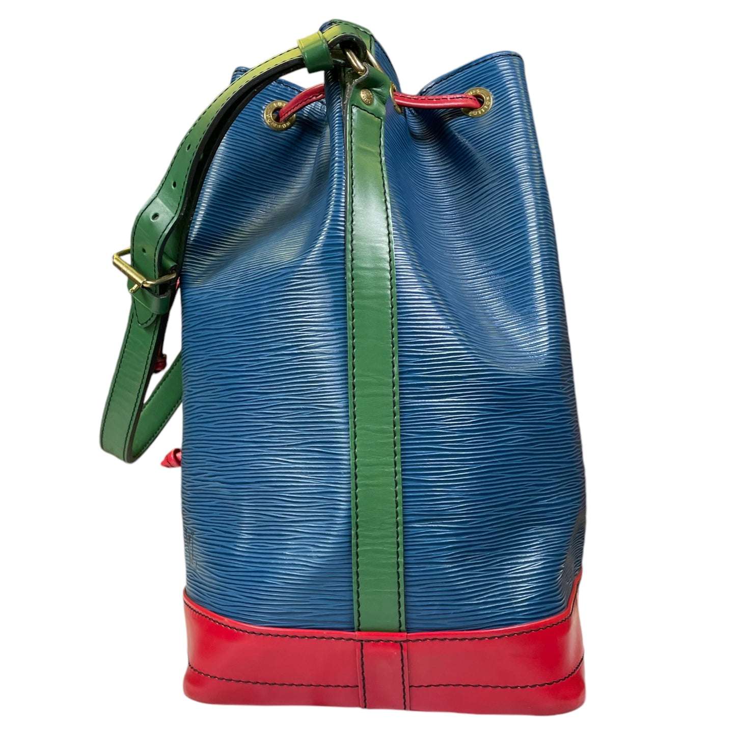 Louis Vuitton Noe GM Epi Large Multi Color Drawstring Two Toned Bucket Bag Purse