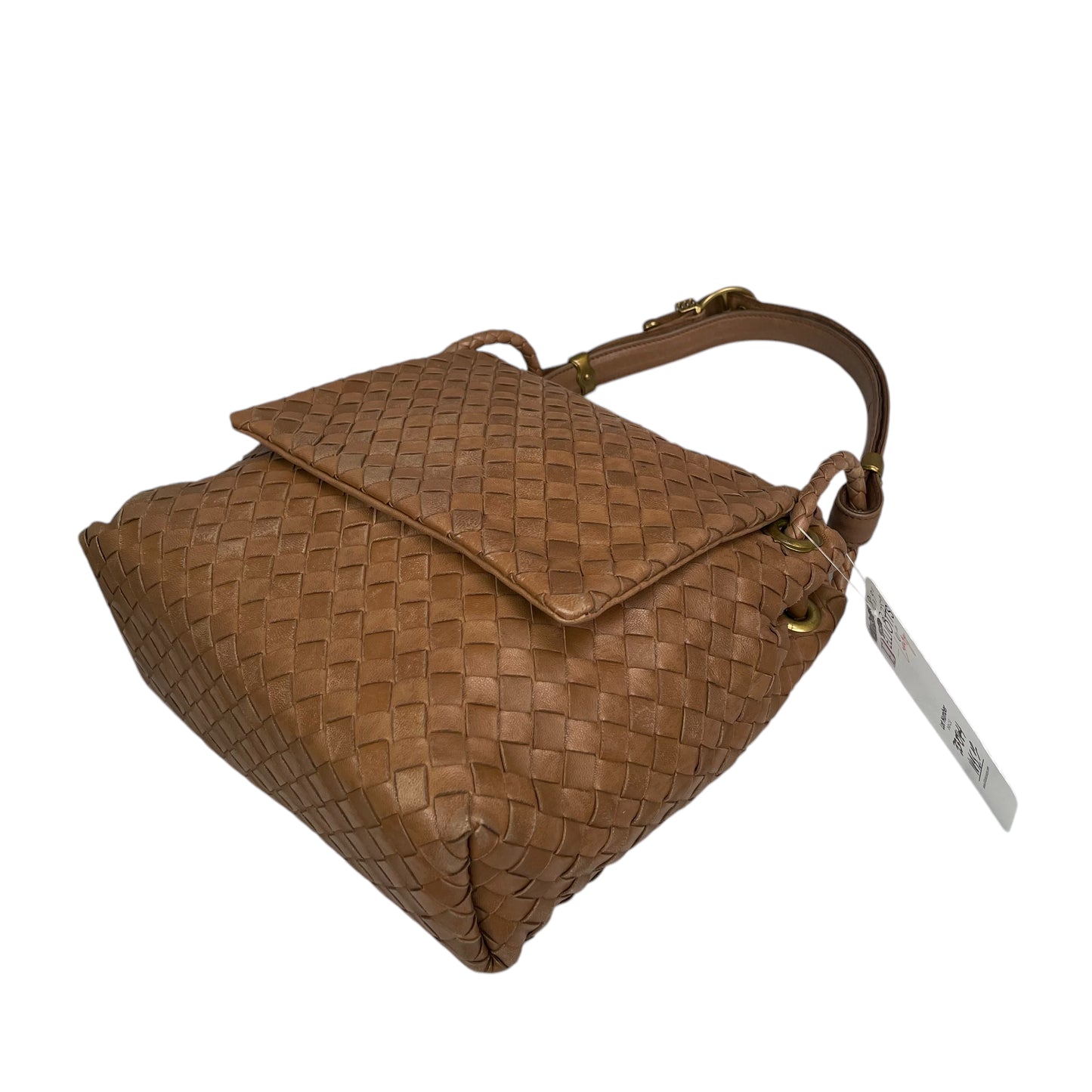 Bottega Veneta Intrecciato Nappa Light Brown Leather Clutch Small Shoulder Purse