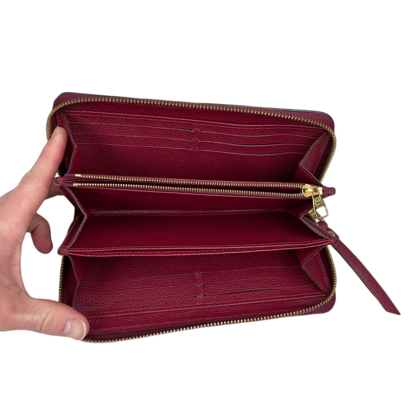 Louis Vuitton Empreinte Leather Bordeaux Zip Around Gold Zip Around Long Wallet