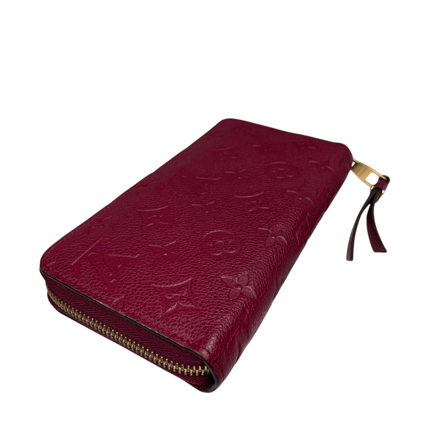 Louis Vuitton Empreinte Leather Bordeaux Zip Around Gold Zip Around Long Wallet