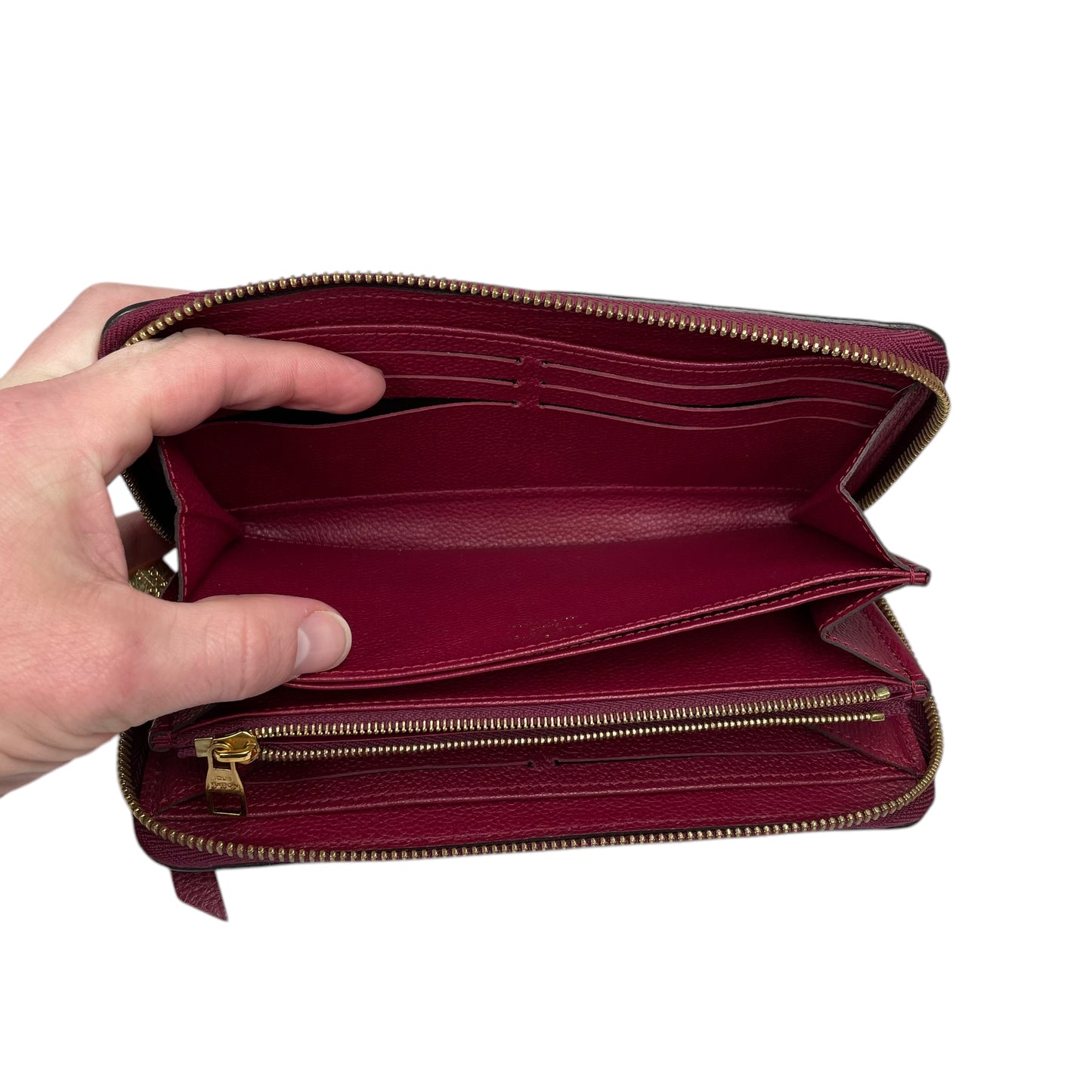 Louis Vuitton Empreinte Leather Bordeaux Zip Around Gold Zip Around Long Wallet