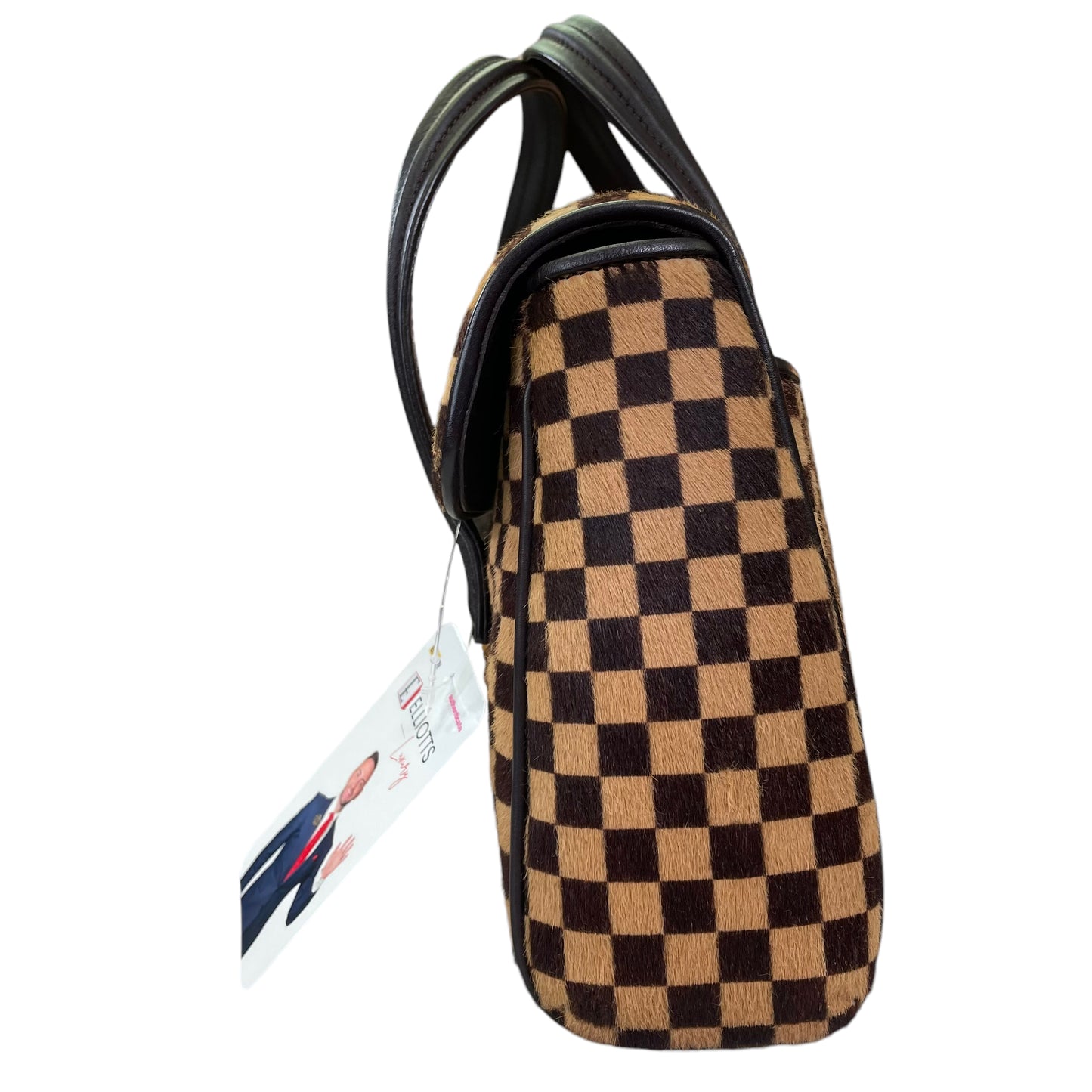 Louis Vuitton Damier Sauvage Pony Hair Lion Small Snap Flap Purse Top Handle