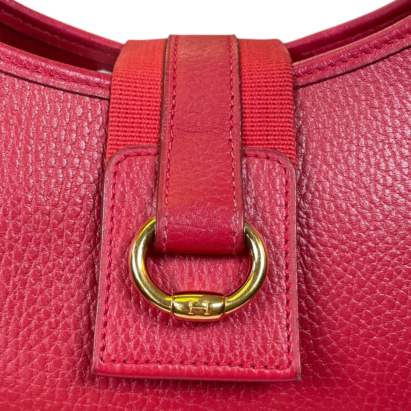 Hermes Tsako 3 Way Crossbody Red Ardennes Leather GHW Shoulder Purse