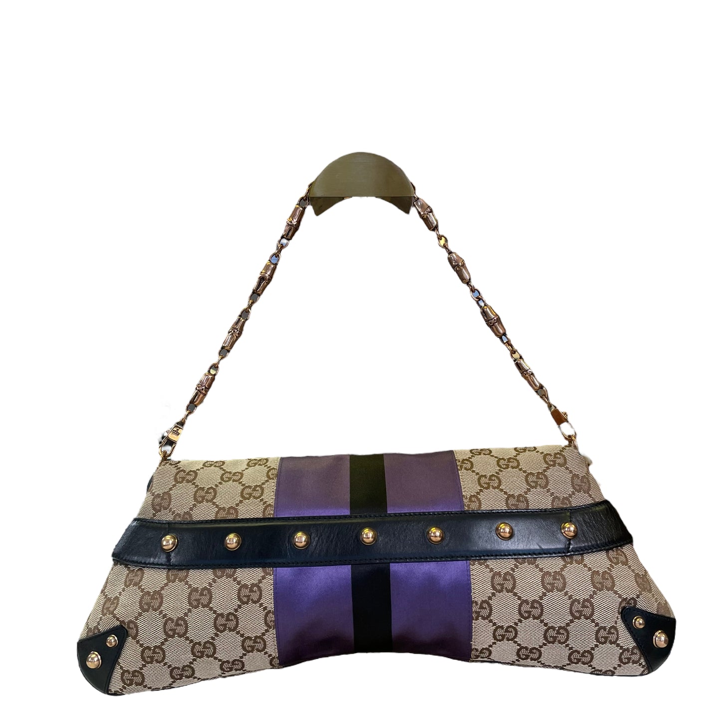 Gucci GG HorseBit Bamboo Chain Jumbo Large Heritage GG Tom Ford Era Clutch Shoulder Purse
