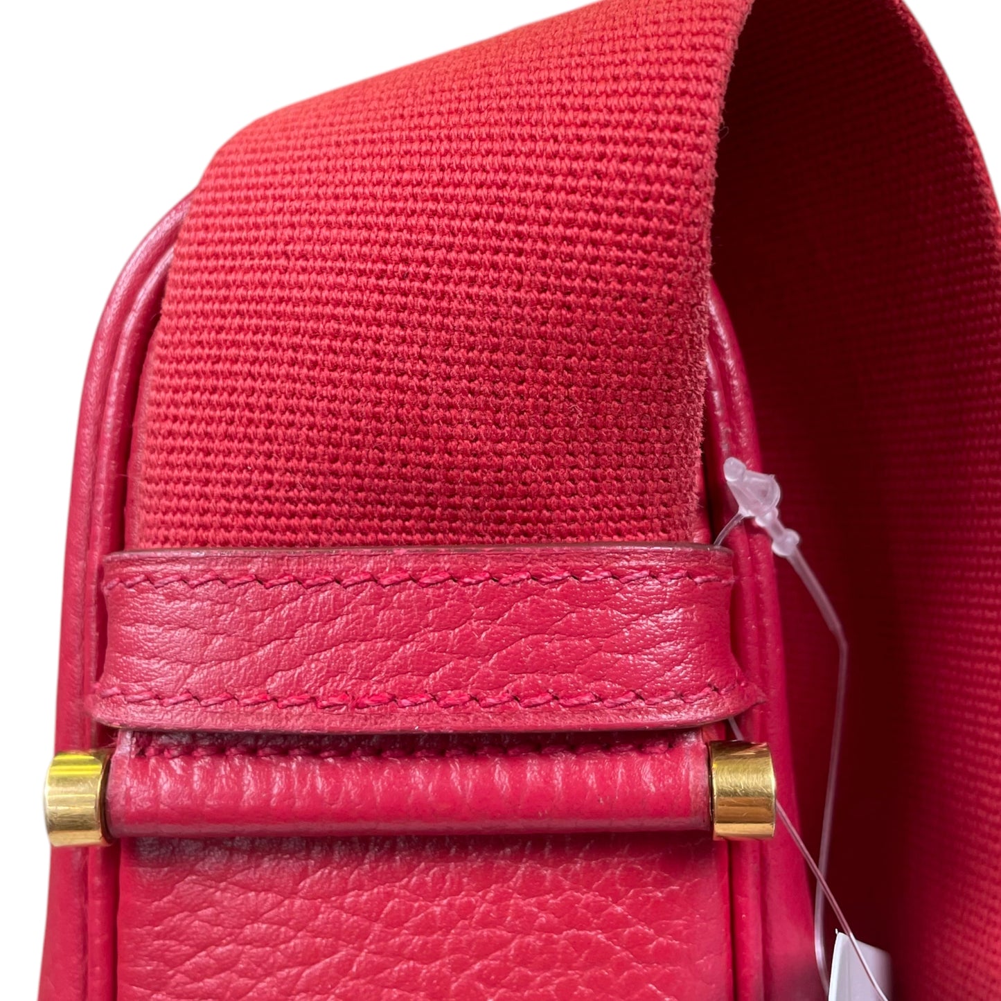 Hermes Tsako 3 Way Crossbody Red Ardennes Leather GHW Shoulder Purse