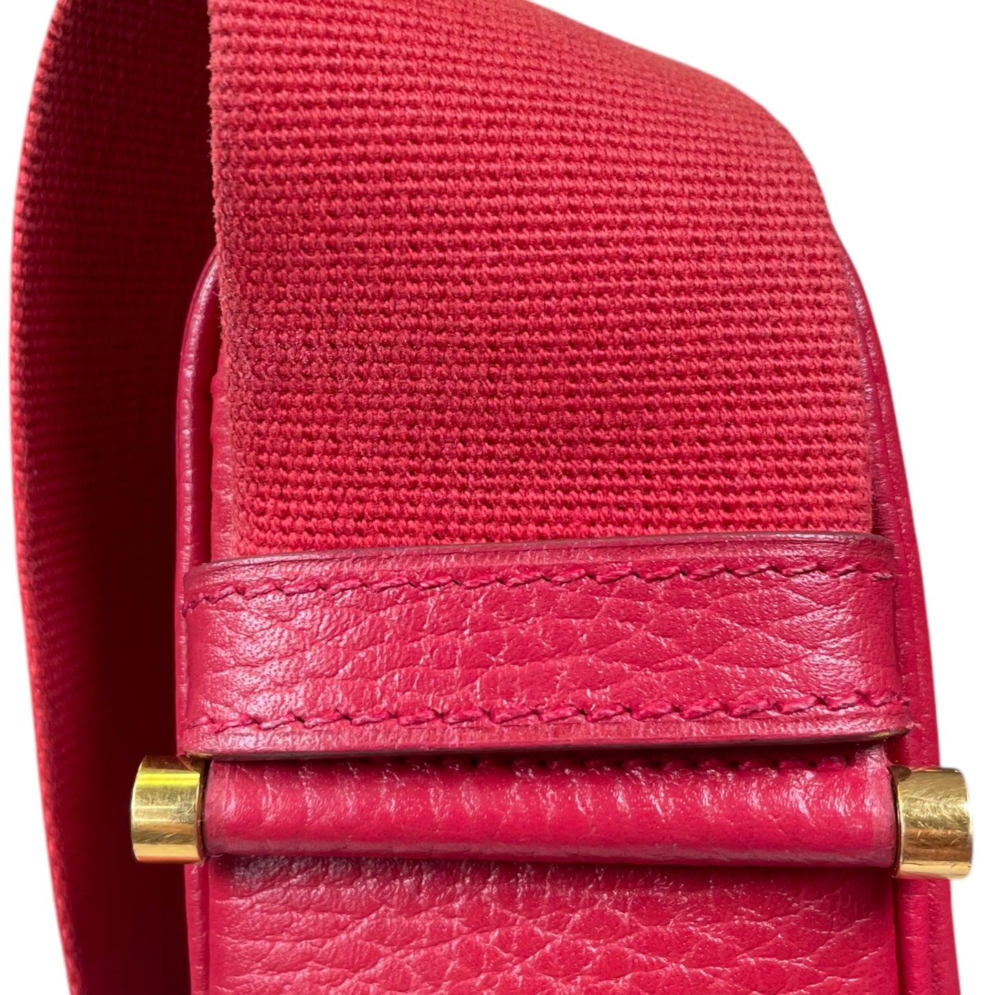Hermes Tsako 3 Way Crossbody Red Ardennes Leather GHW Shoulder Purse
