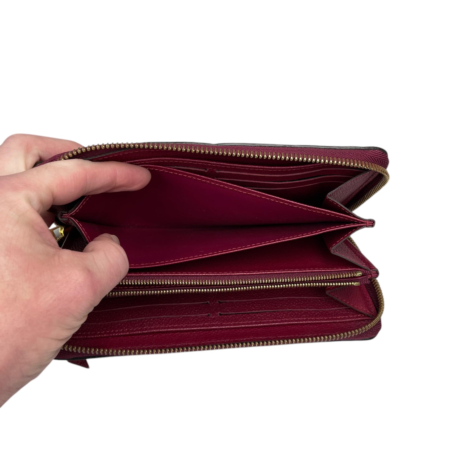 Louis Vuitton Empreinte Leather Bordeaux Zip Around Gold Zip Around Long Wallet