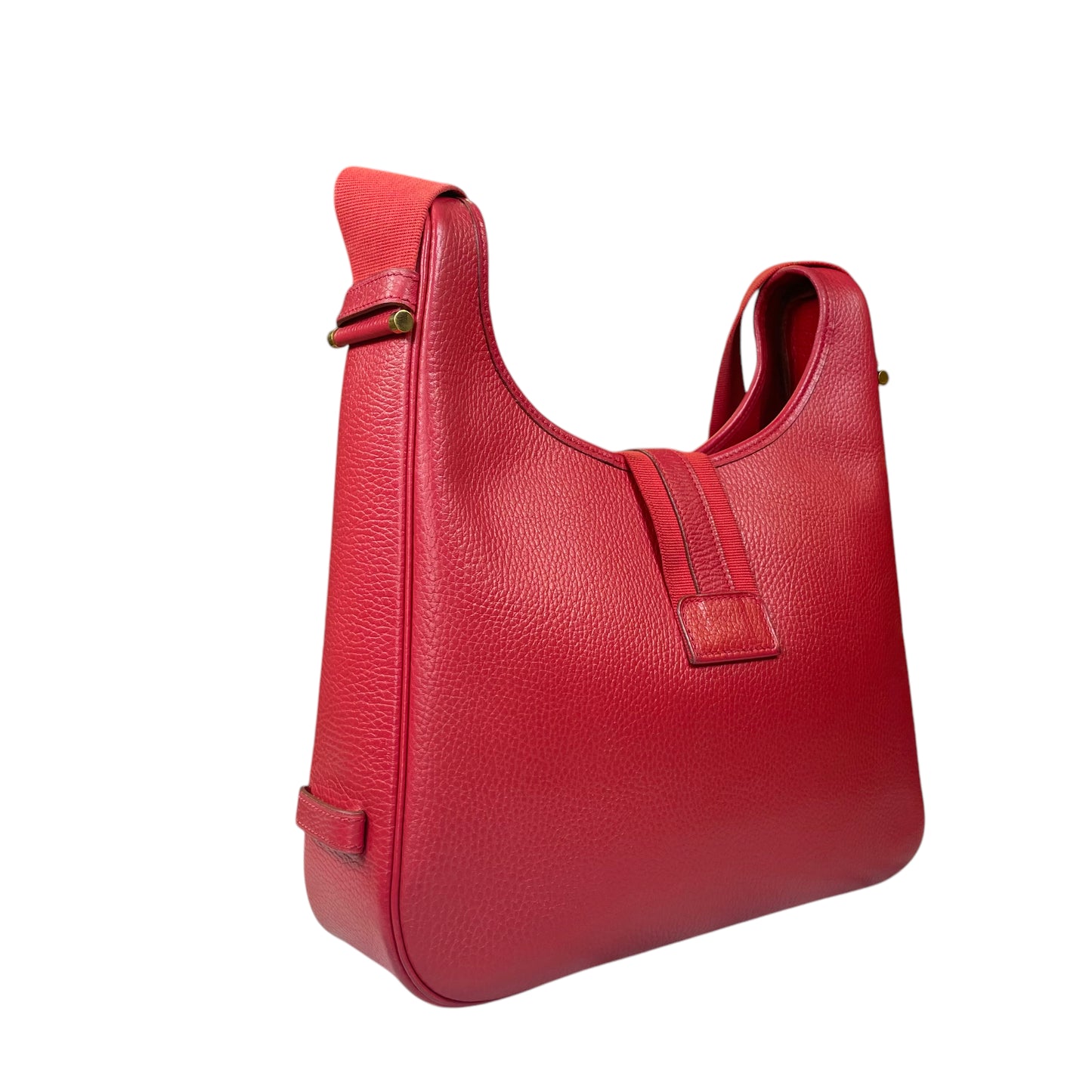 Hermes Tsako 3 Way Crossbody Red Ardennes Leather GHW Shoulder Purse