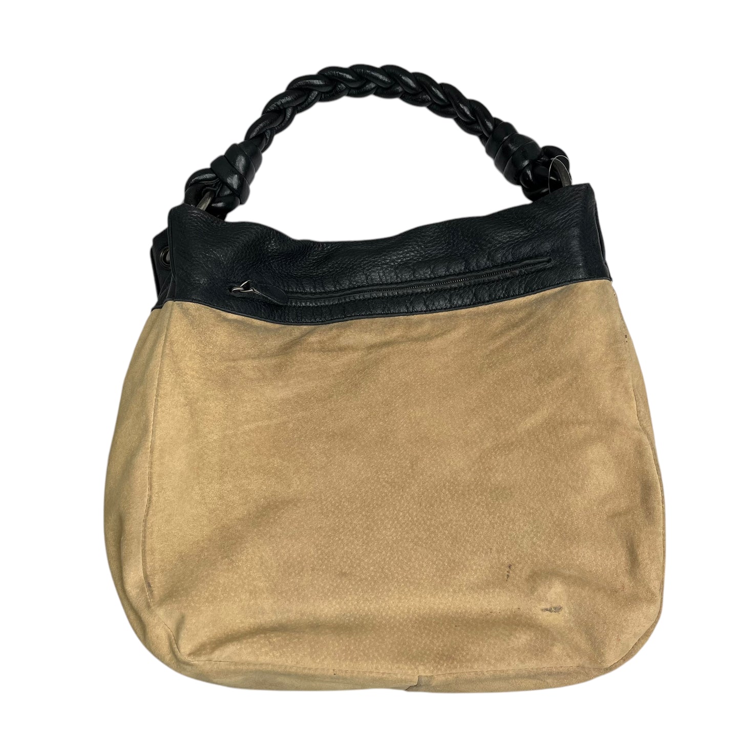 Bottega Veneta Intrecciato Black Medium Leather Gunmetal Hobo Shoulder Purse