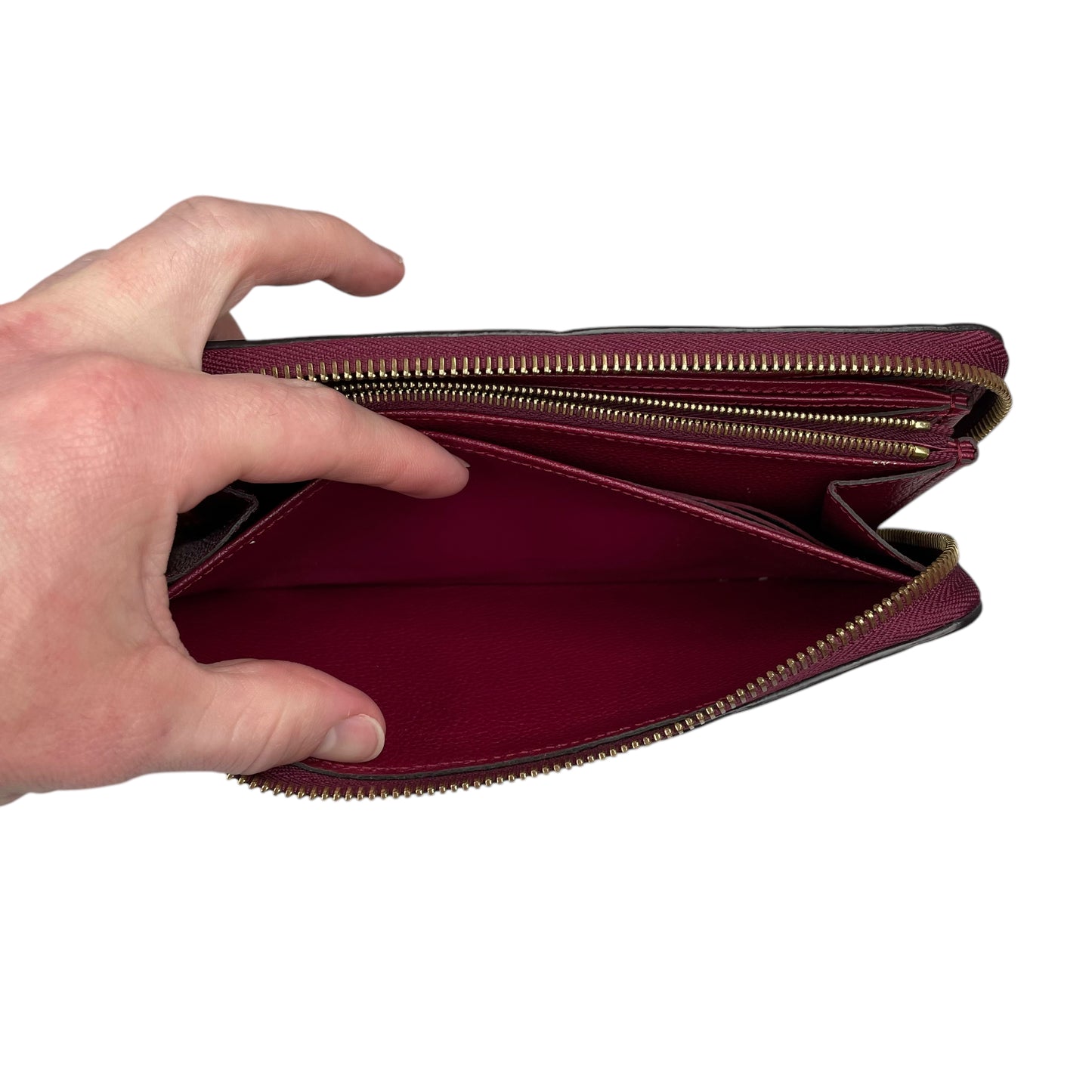 Louis Vuitton Empreinte Leather Bordeaux Zip Around Gold Zip Around Long Wallet