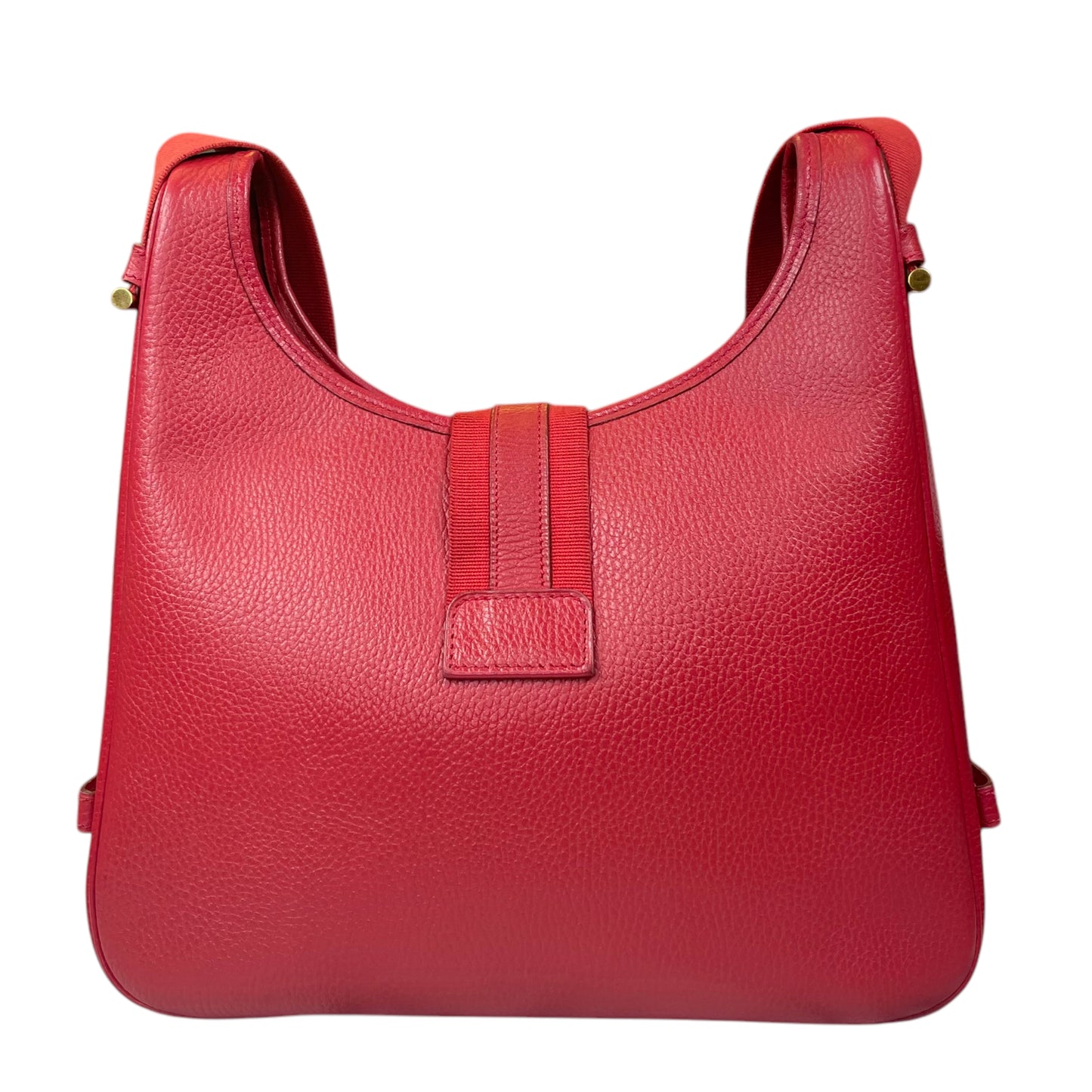 Hermes Tsako 3 Way Crossbody Red Ardennes Leather GHW Shoulder Purse