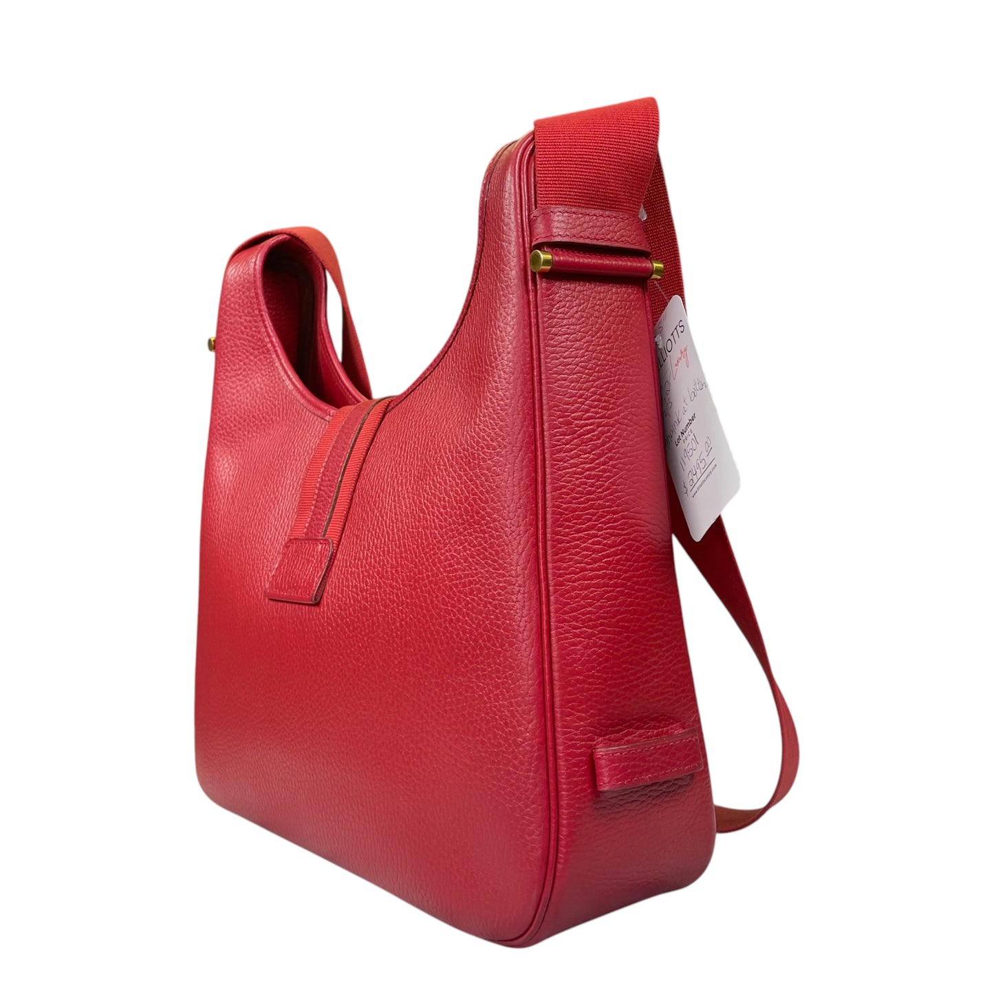Hermes Tsako 3 Way Crossbody Red Ardennes Leather GHW Shoulder Purse