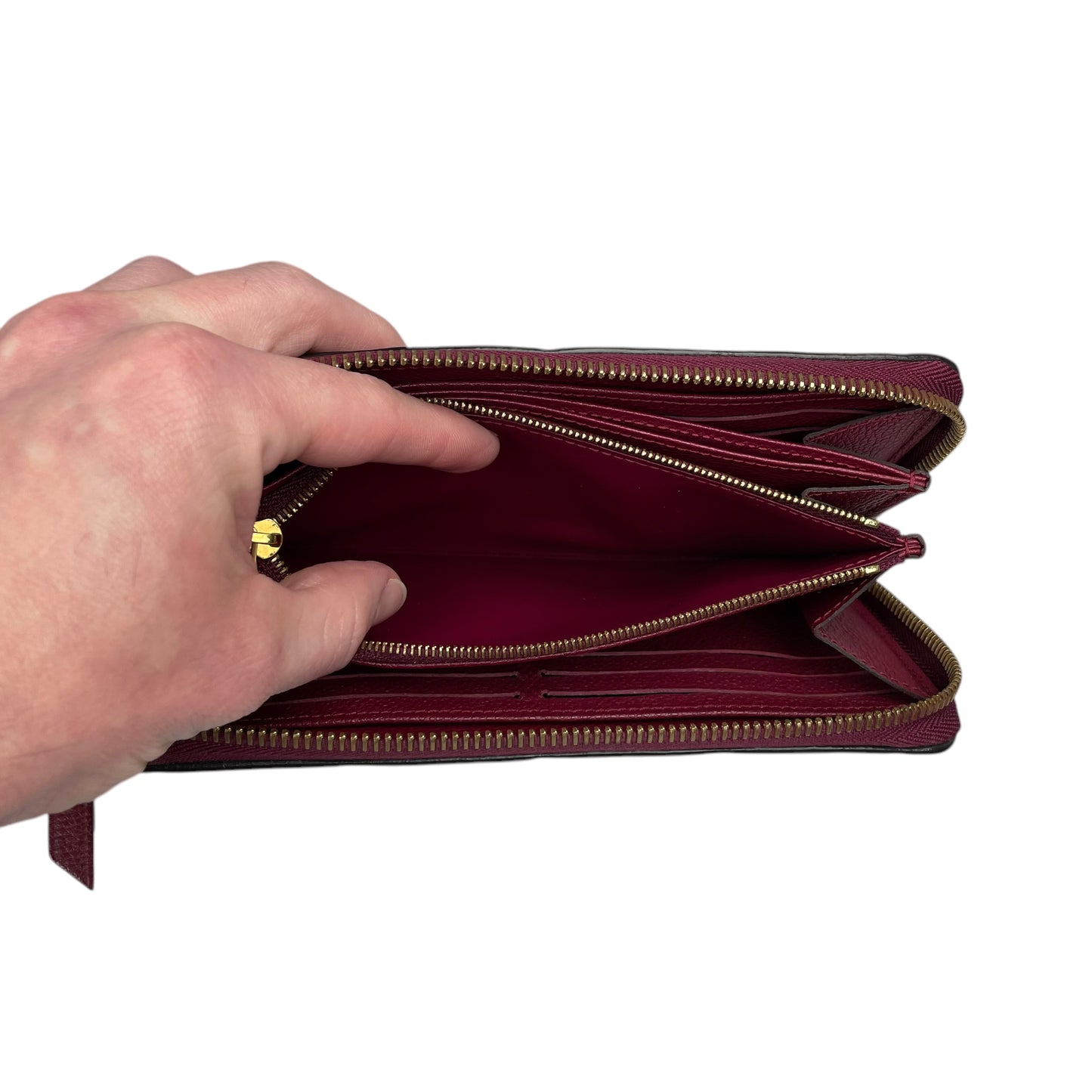 Louis Vuitton Empreinte Leather Bordeaux Zip Around Gold Zip Around Long Wallet