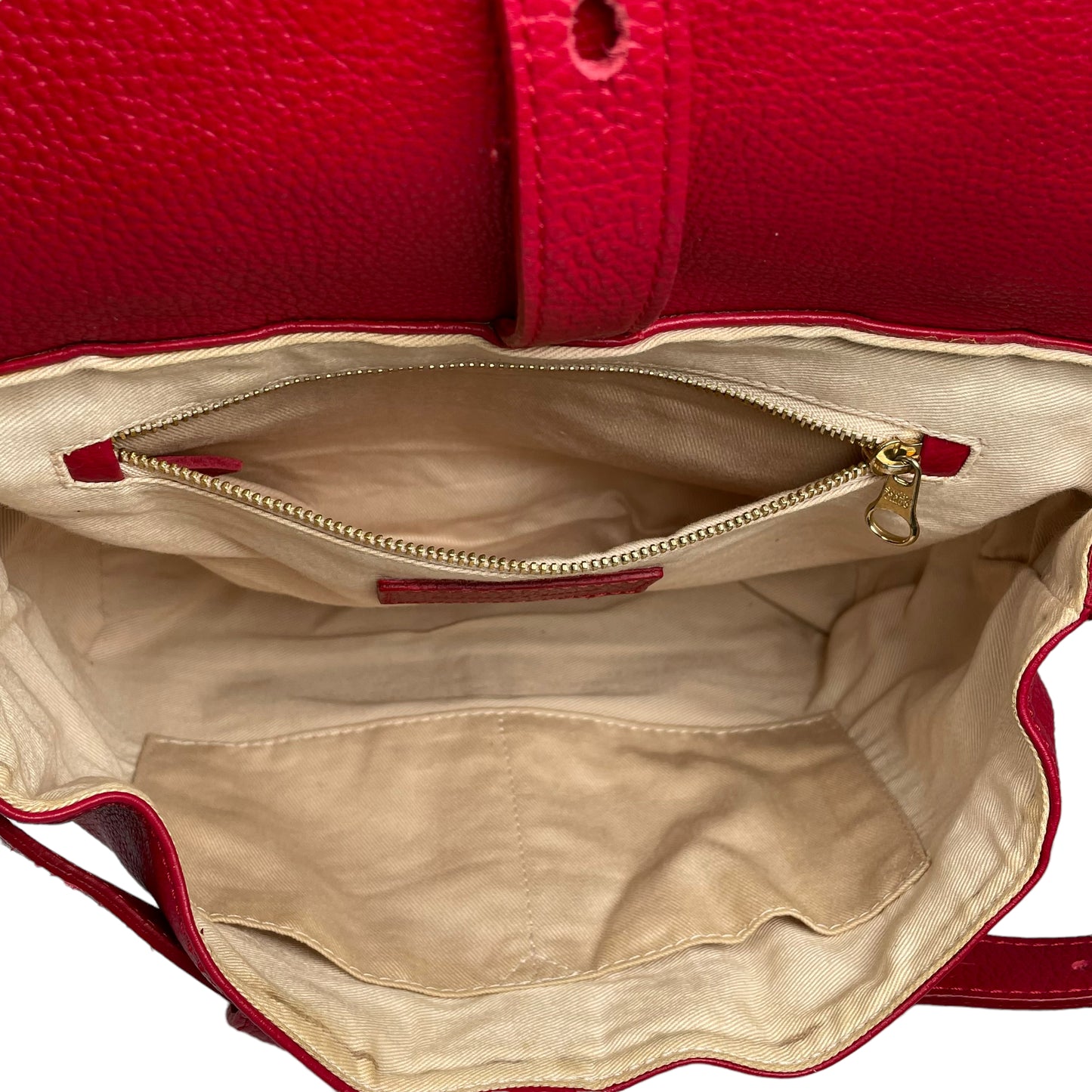 See by Chloe Lizzie Satchel Rouge Red Leather Top Handle 2 Way Crossbody