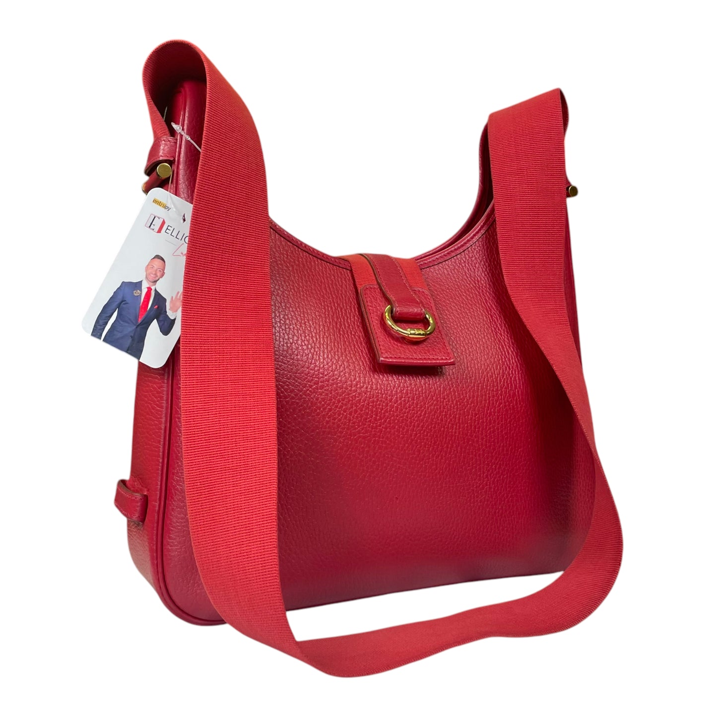 Hermes Tsako 3 Way Crossbody Red Ardennes Leather GHW Shoulder Purse