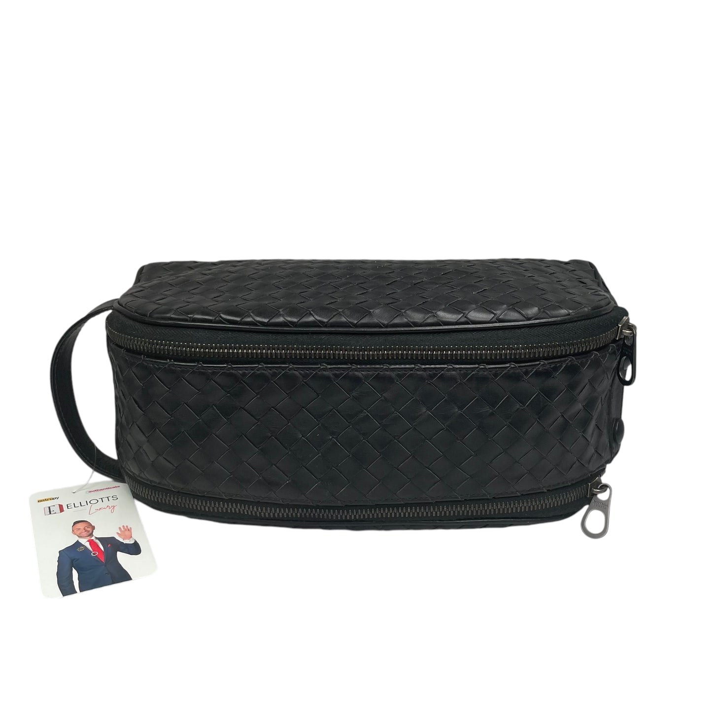 Bottega Veneta Intrecciato Travel Wash Toiletry Cosmetic Skincare Tote Small Bag