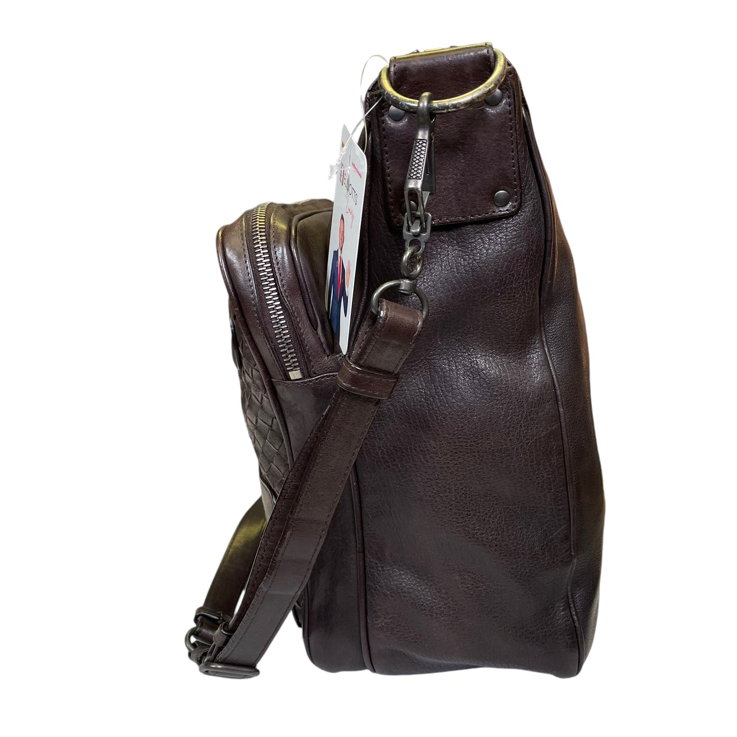 Bottega Veneta Brown Intrecciato Woven Multi Crossbody Large Shoulder Travel Bag
