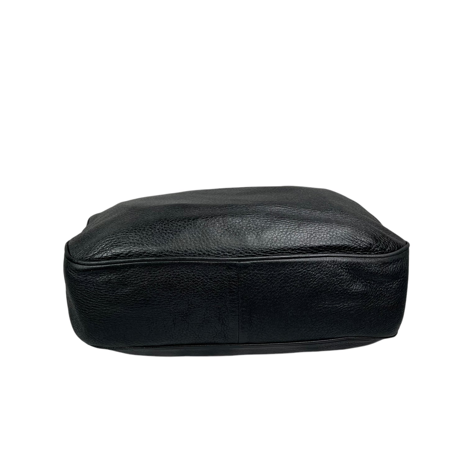 Bottega Veneta Intrecciato Black Medium Leather Gunmetal Hobo Shoulder Purse