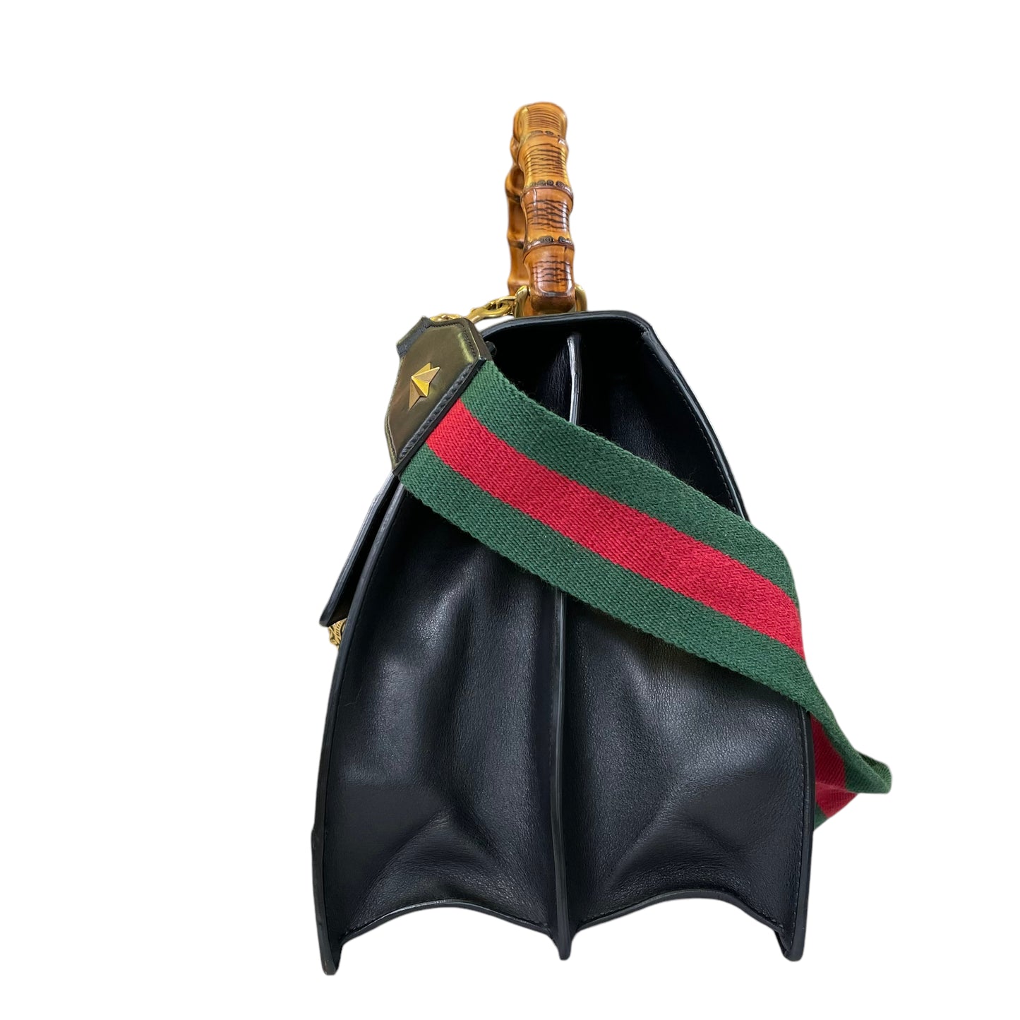Gucci GG Dionysus Large Leather Bamboo Top Handle Color Block 2 Way Multi Strap Purse