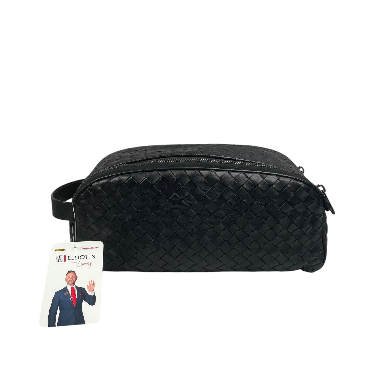 Bottega Veneta Intrecciato Travel Wash Toiletry Cosmetic Skincare Tote Small Bag