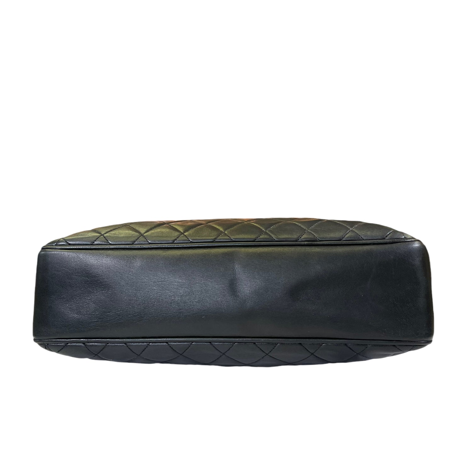 Chanel CC 24K Gold Plated Hardware Quilted Lambskin Matelasse Chain Shoulder Purse