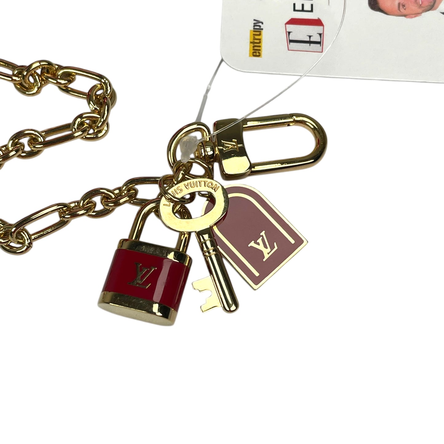 Louis Vuitton Red Vernis Coeur Heart Charm Coin Mini Key Chain Pomme D'Amour