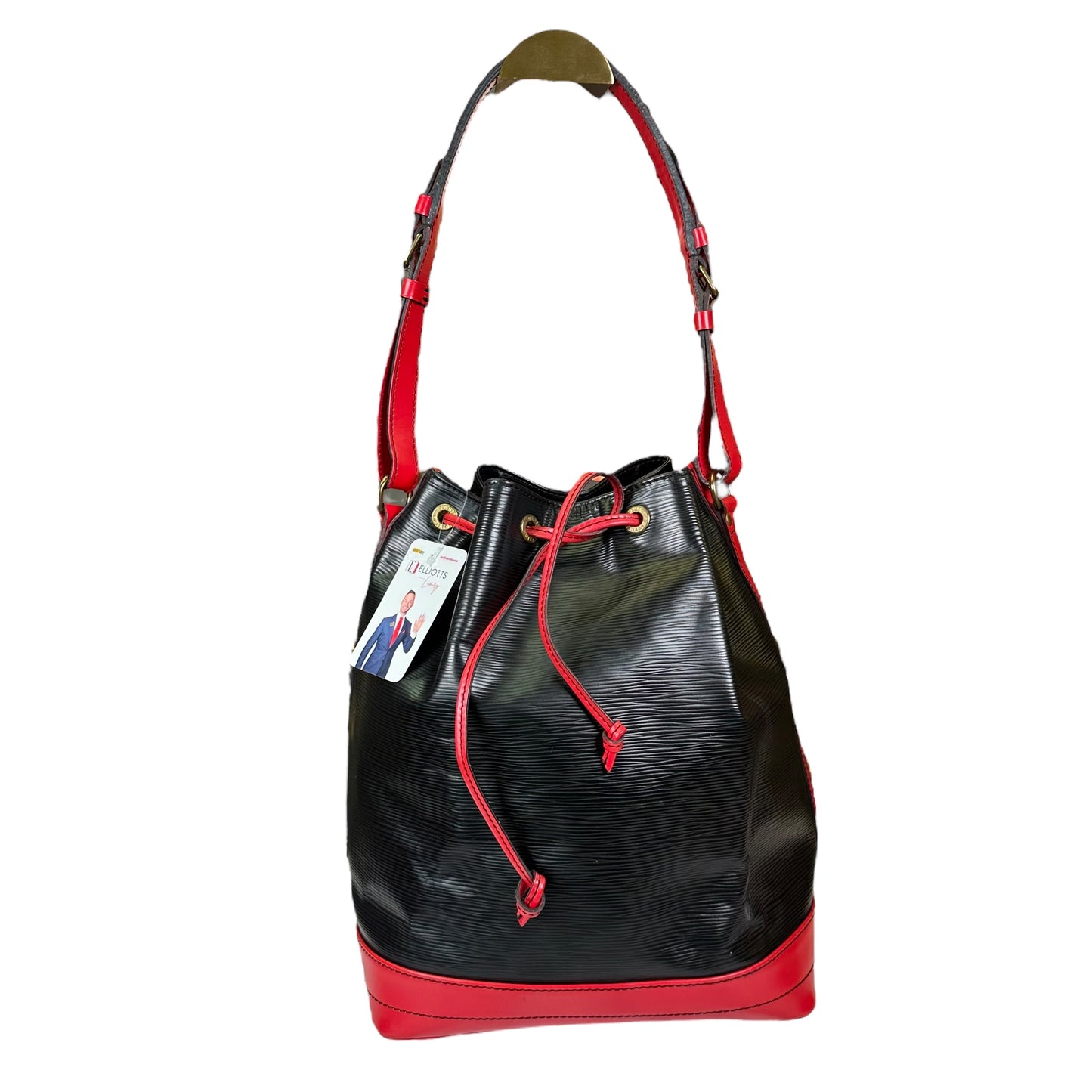 Louis Vuitton Noe GM Epi Large Red Black Stap Drawstring Two Toned Bucket Bag Sh