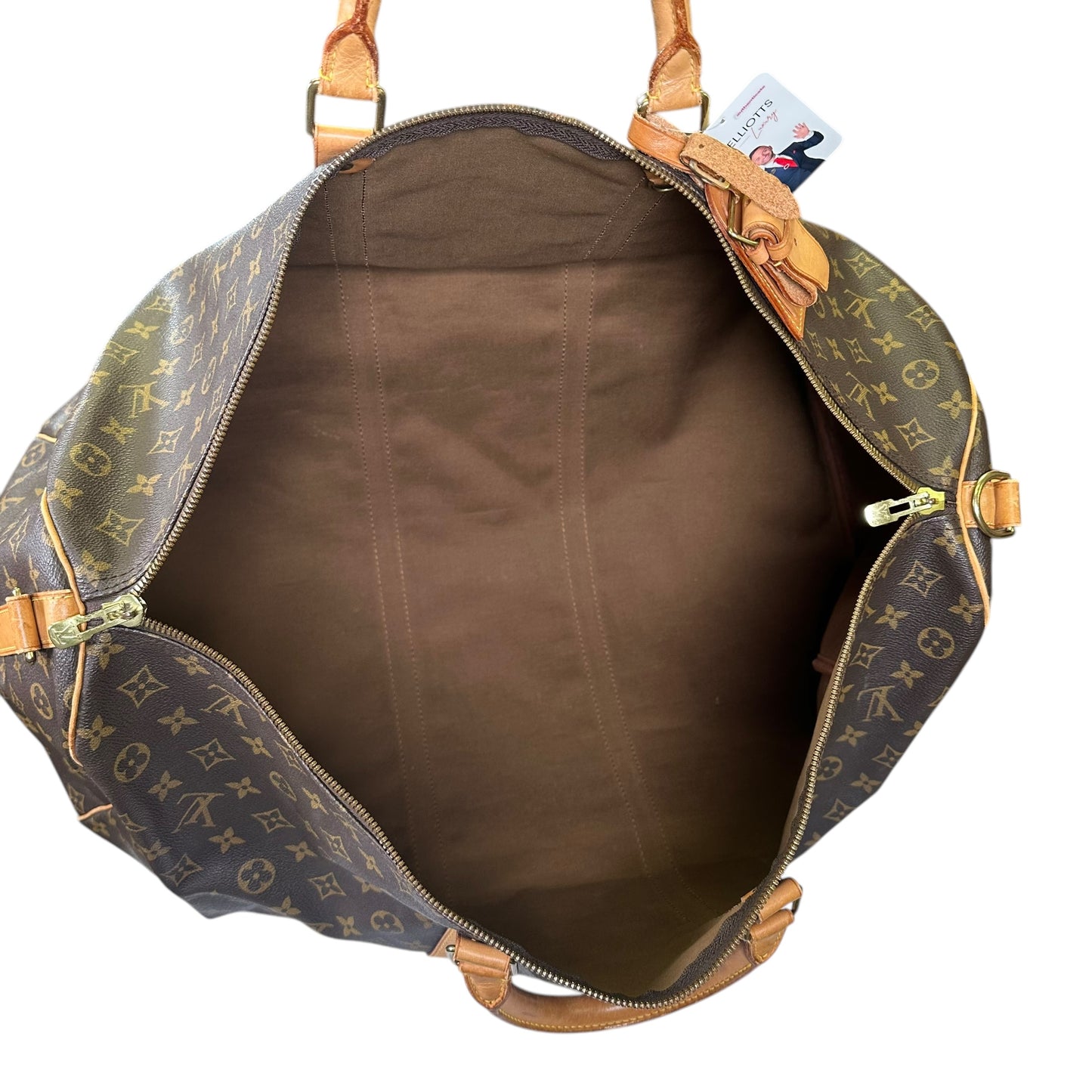 Louis Vuitton Keepall 60 Monogram Bando Lock + Tag Duffel Travel Bag