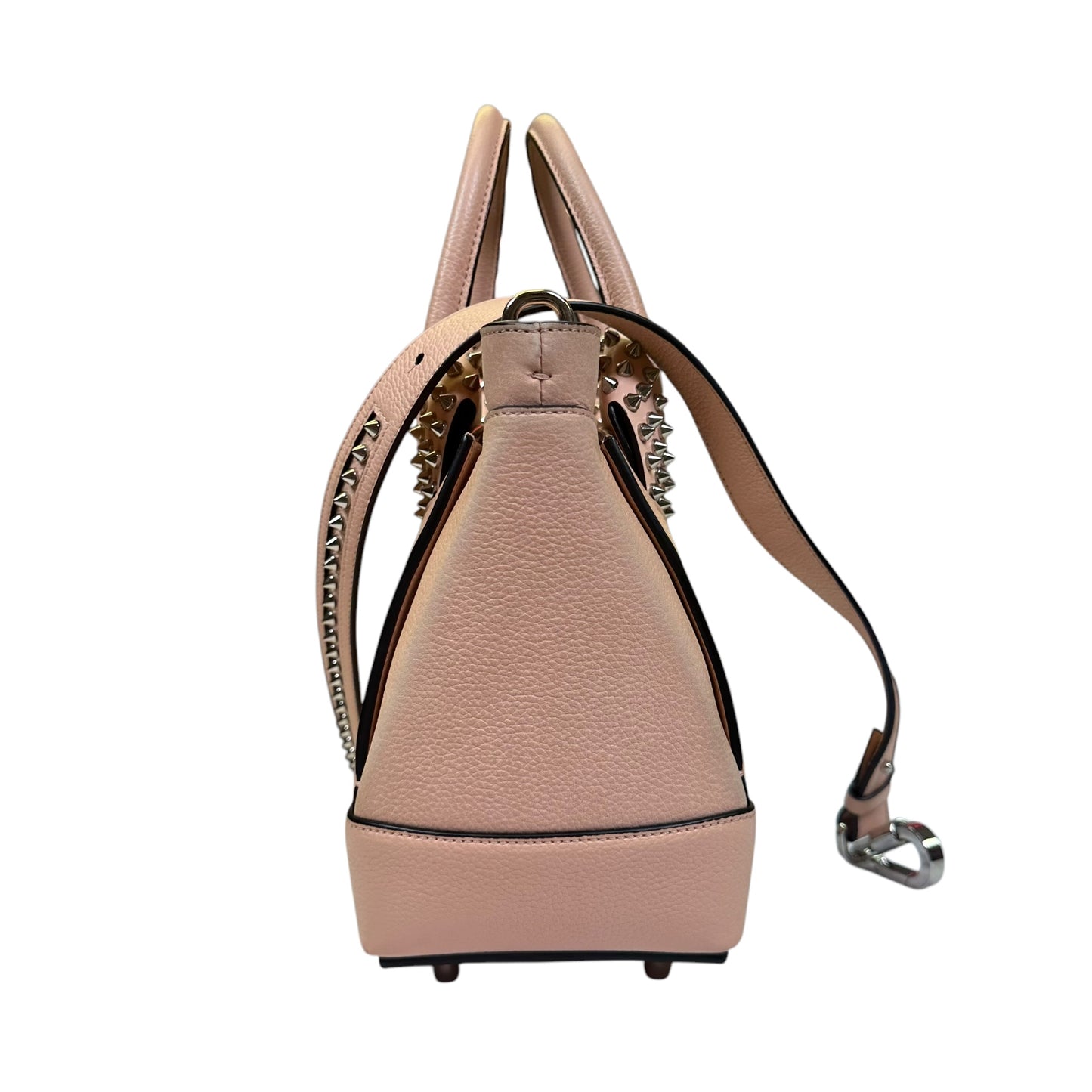 Christian Louboutin Studded Light Pink Handle Eloise Small 2 Way Shoulder Crossbody Purse