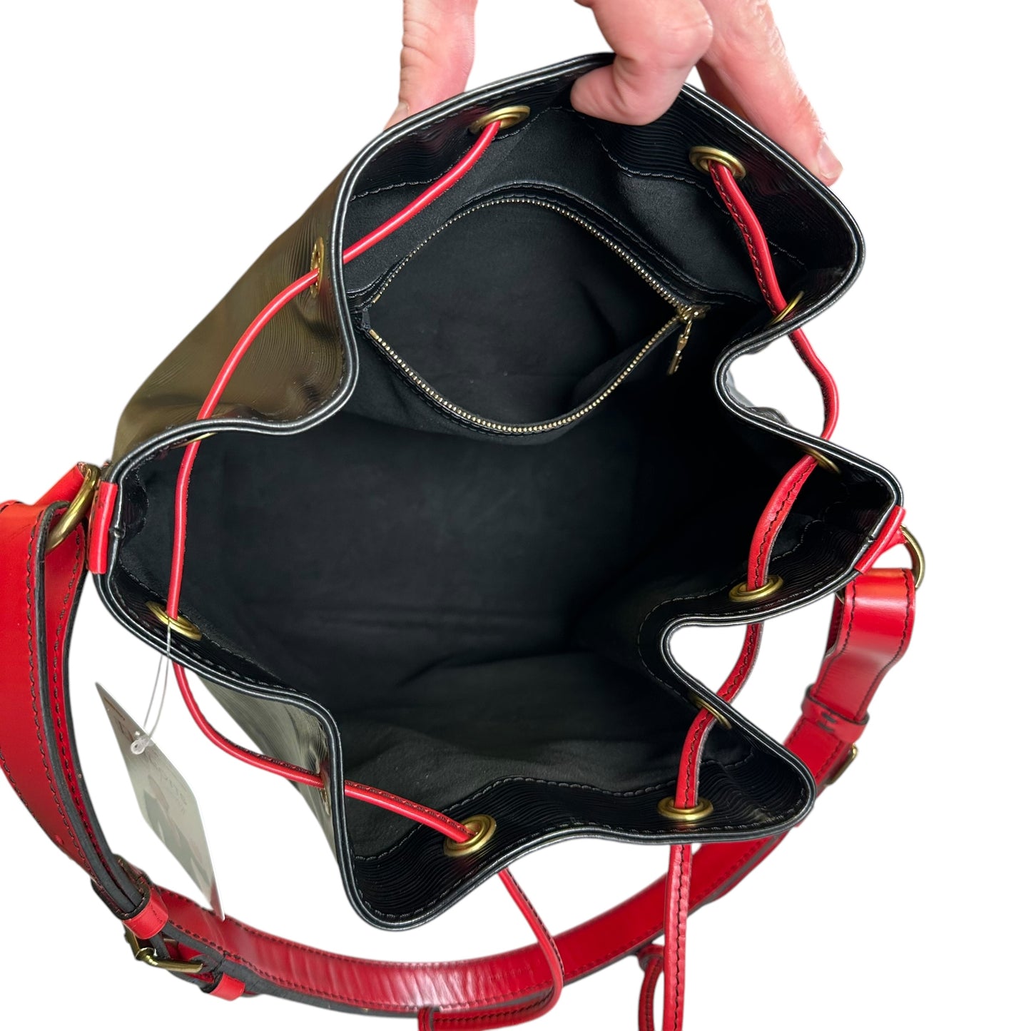 Louis Vuitton Noe GM Epi Large Red Black Stap Drawstring Two Toned Bucket Bag Sh