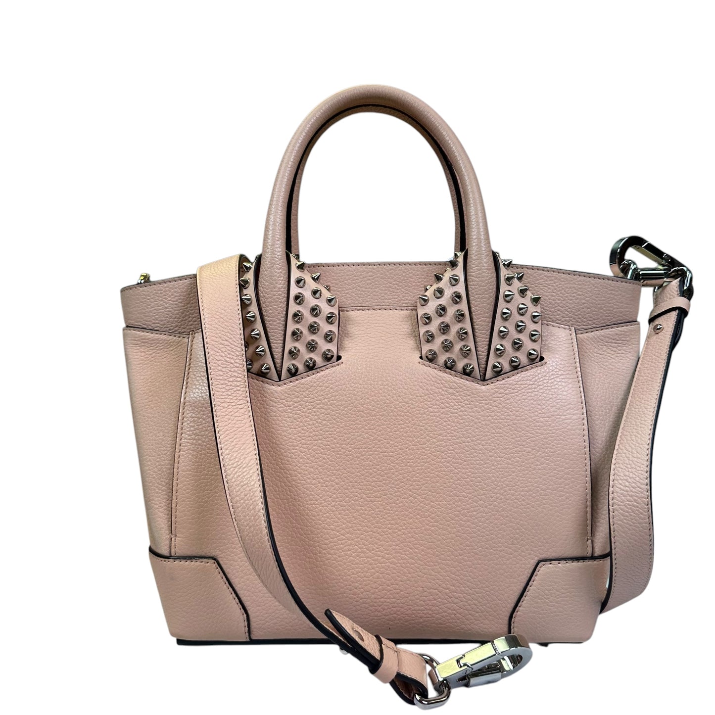Christian Louboutin Studded Light Pink Handle Eloise Small 2 Way Shoulder Crossbody Purse