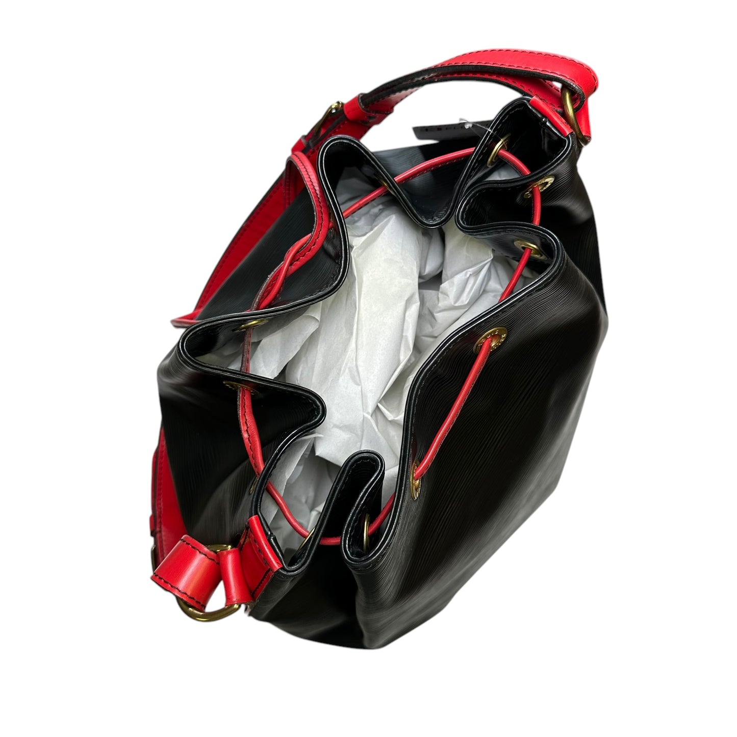 Louis Vuitton Noe GM Epi Large Red Black Stap Drawstring Two Toned Bucket Bag Sh