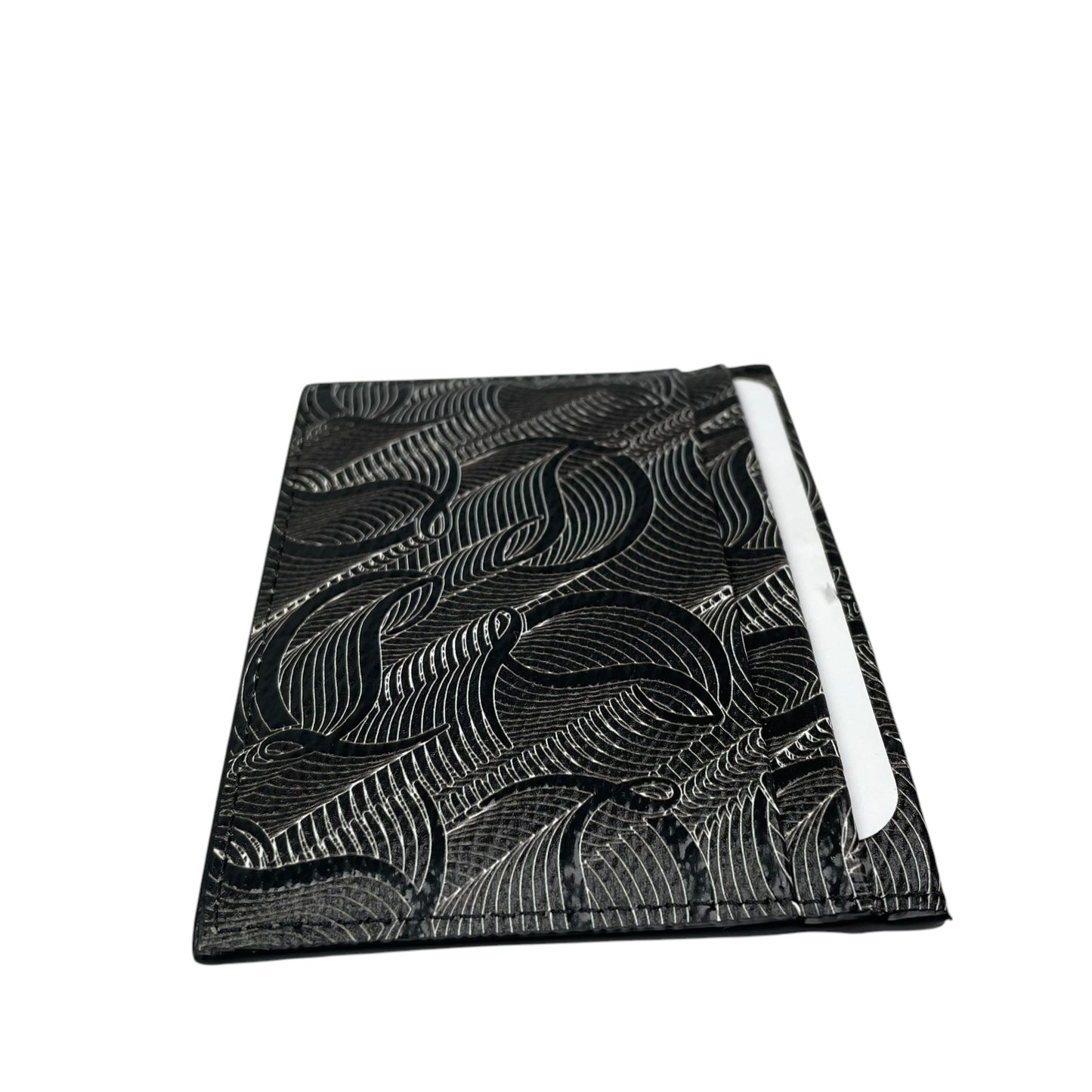 Christian Louboutin KIOS CL Signature Metallic Monogram Print Leather Card Case