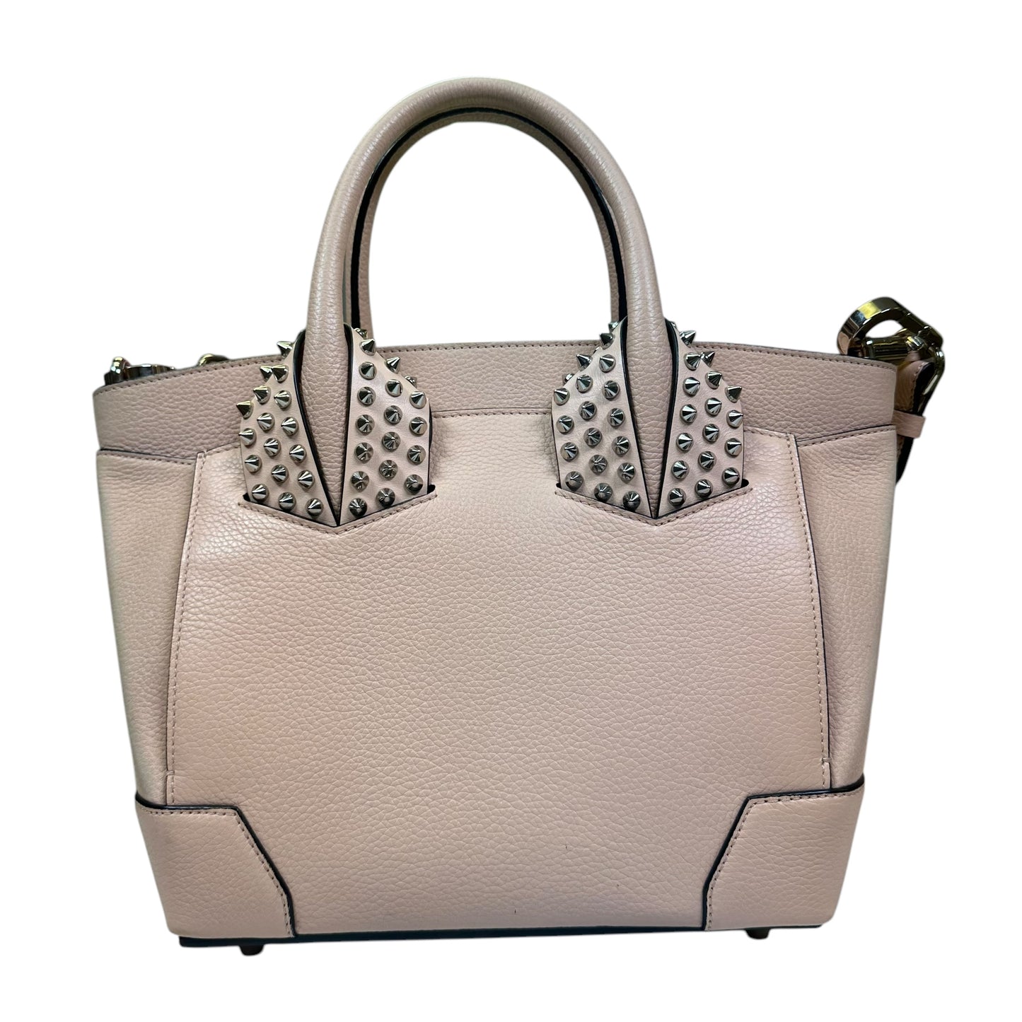 Christian Louboutin Studded Light Pink Handle Eloise Small 2 Way Shoulder Crossbody Purse