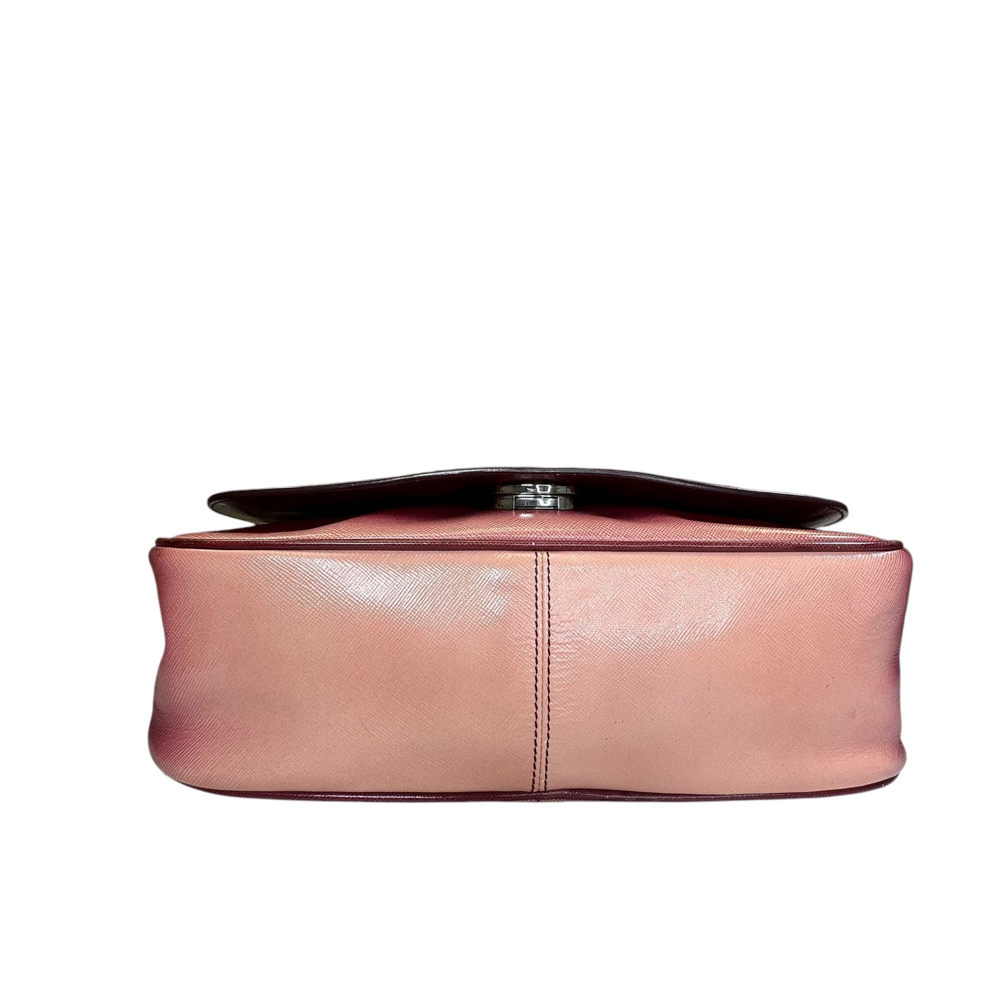 Christian Dior Dune Burgundy Pink Hombre Saffiano Coated Top Handle Crossbody