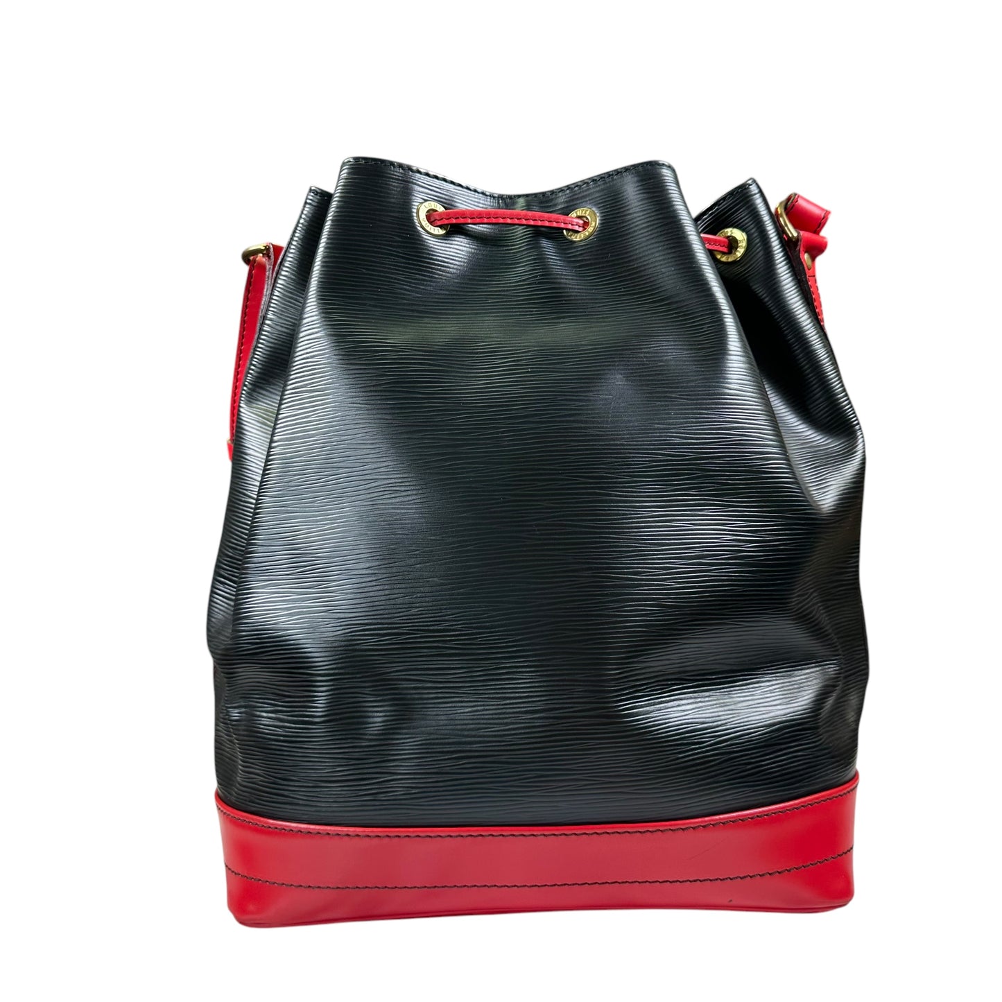 Louis Vuitton Noe GM Epi Large Red Black Stap Drawstring Two Toned Bucket Bag Sh