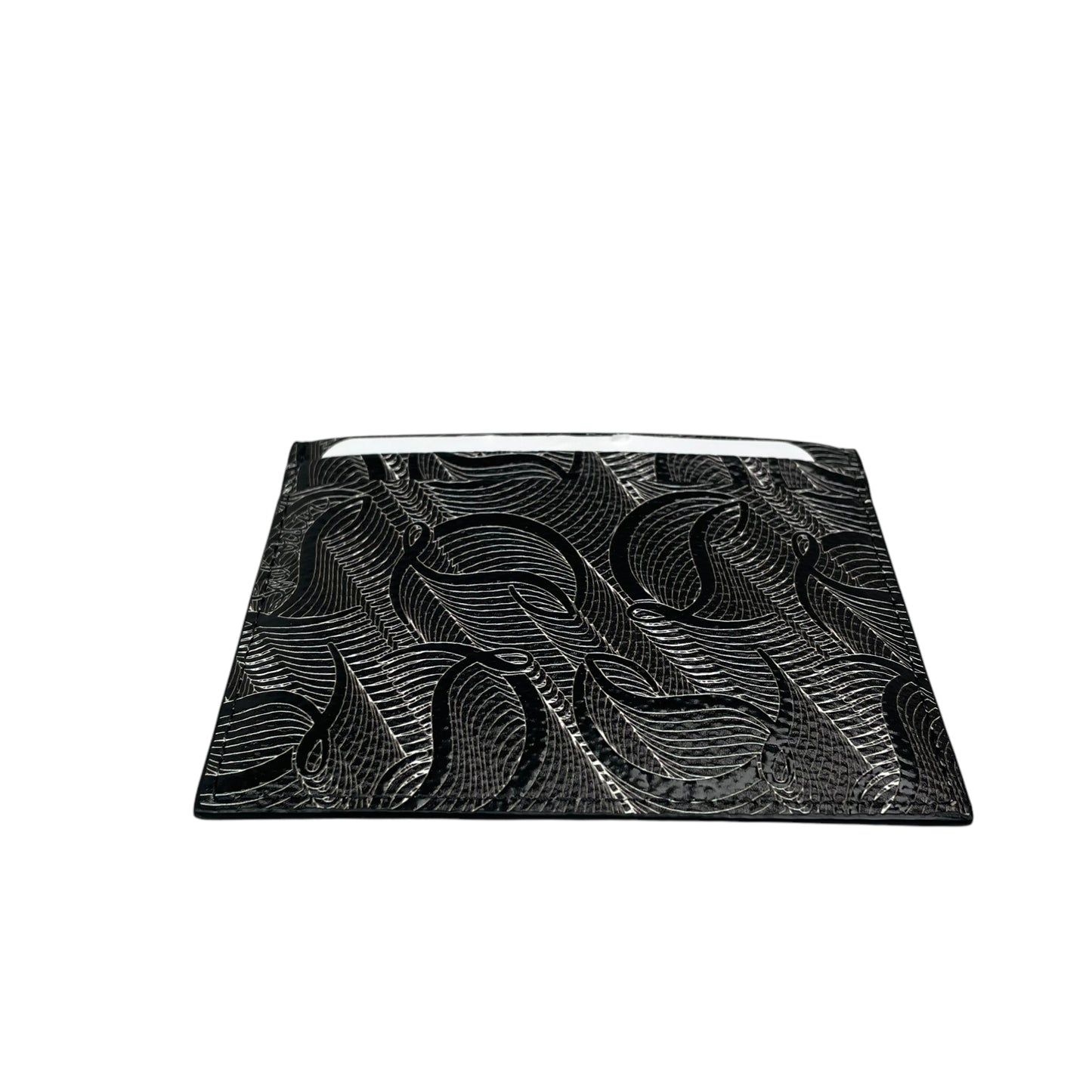 Christian Louboutin KIOS CL Signature Metallic Monogram Print Leather Card Case