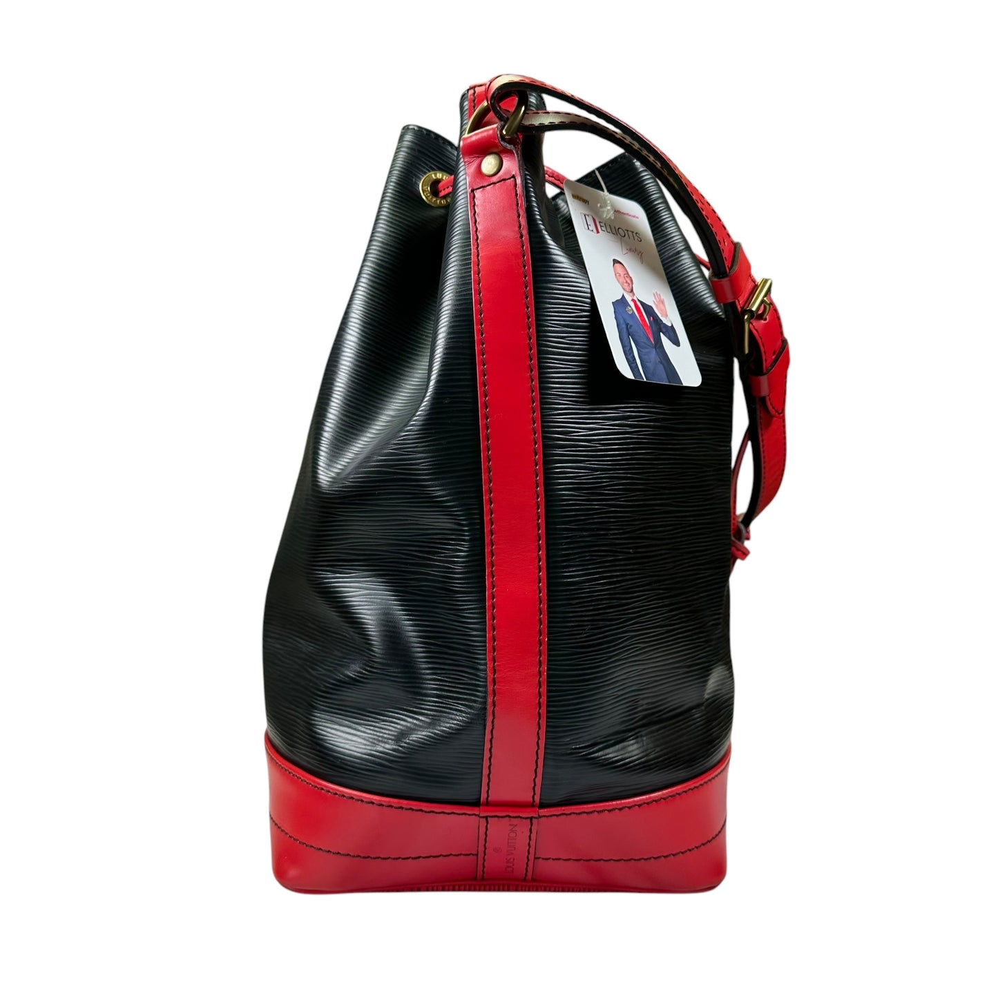 Louis Vuitton Noe GM Epi Large Red Black Stap Drawstring Two Toned Bucket Bag Sh