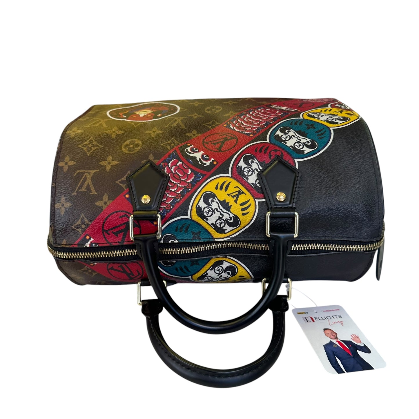 Louis Vuitton Speedy 30 Kaburi Kansai Yomoto 2018 Limited Edition Monogram Epi Tote Purse