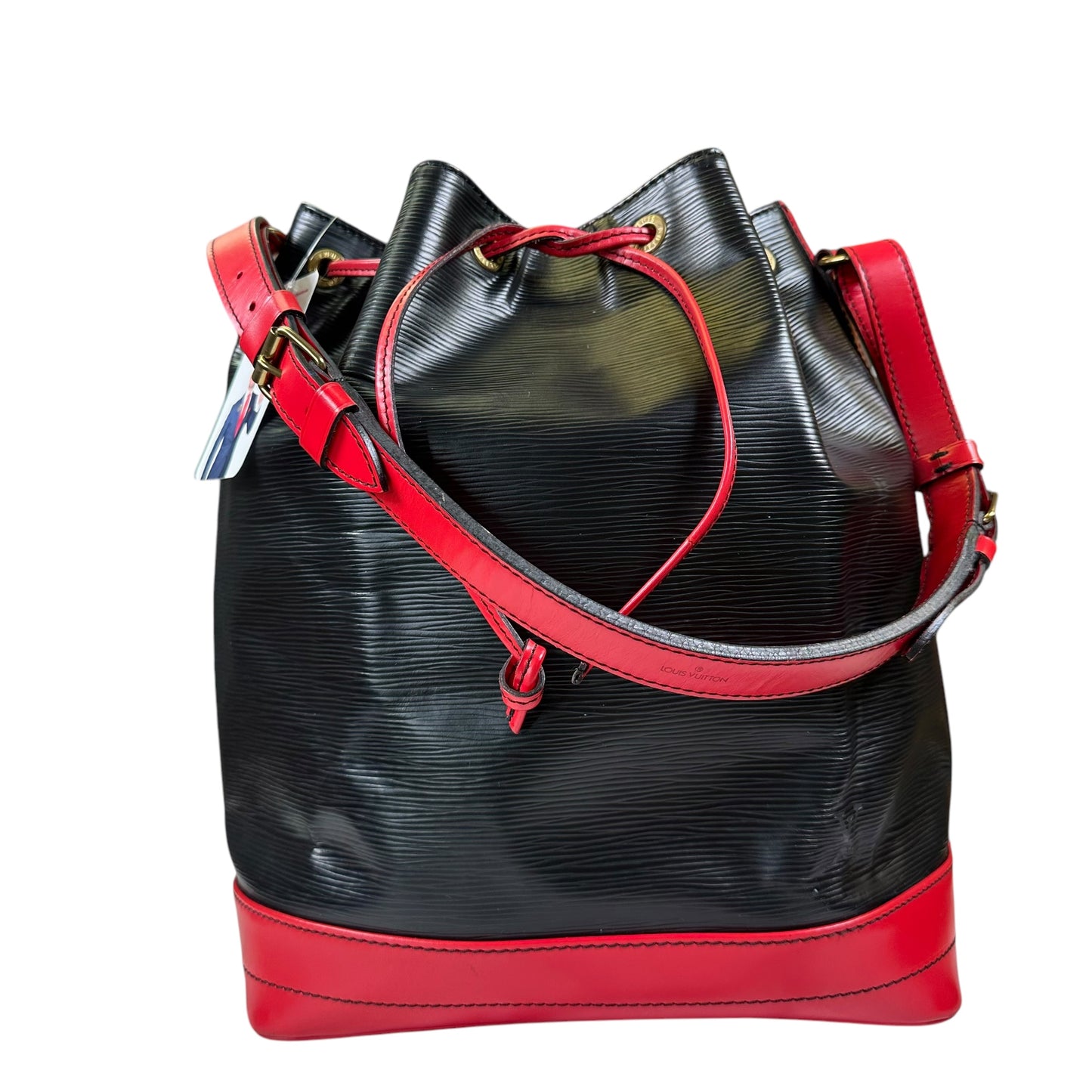 Louis Vuitton Noe GM Epi Large Red Black Stap Drawstring Two Toned Bucket Bag Sh
